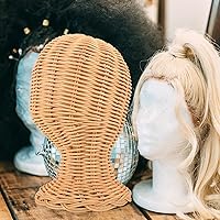 Vista 5 de Soporte de sombrero tejido Soporte de ratán Hat Display Rack Wheels para gorras de béisbol