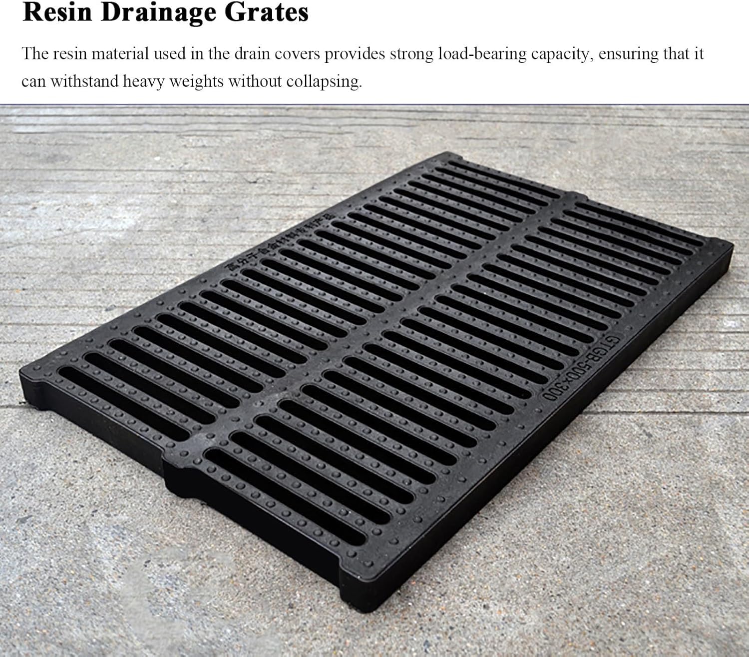 Coperture rettangolari di scarico per lavandini e lavelli da bagno, in plastica resistente, piastra di copertura e filtri (50 x 35 x 4 cm)