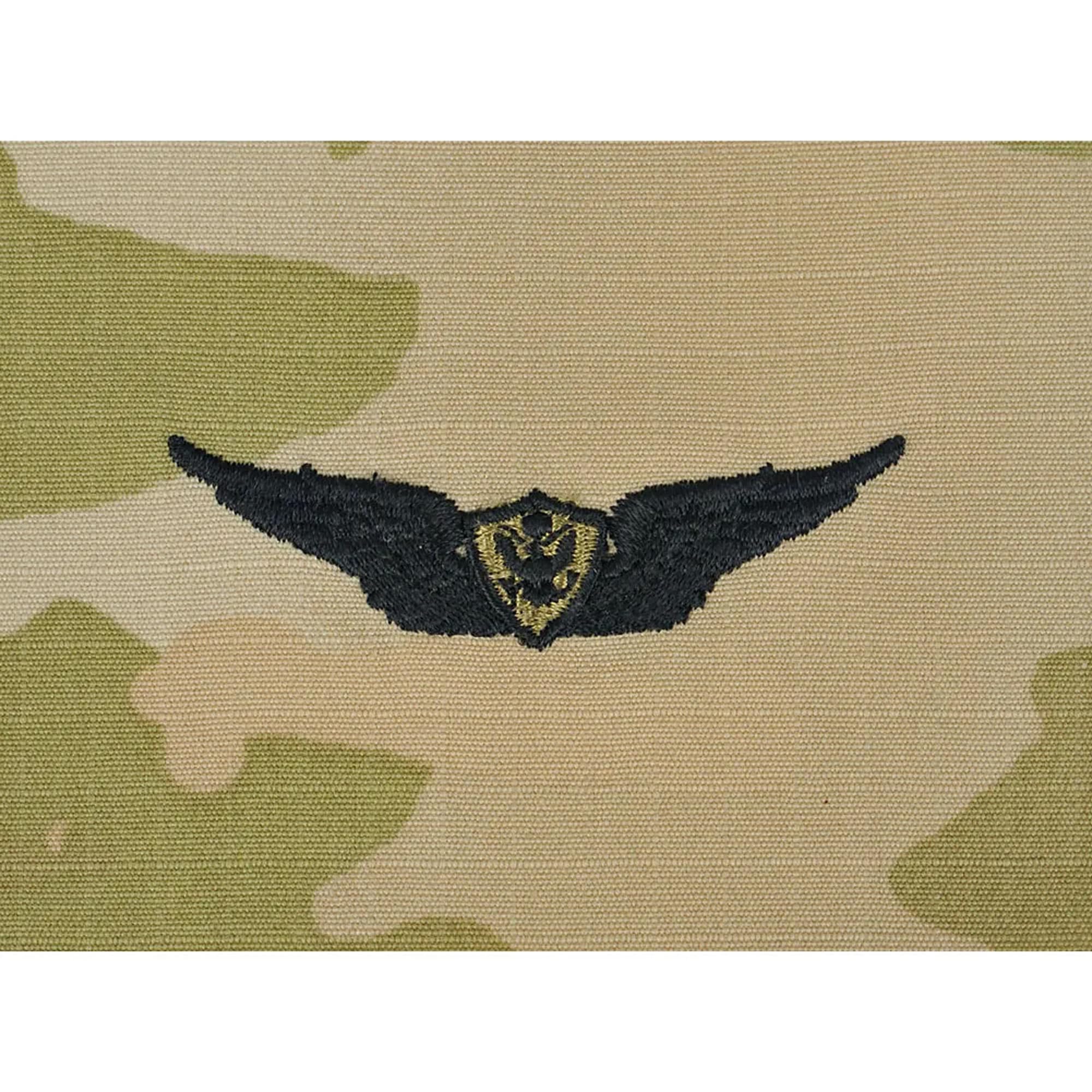 Army Embroidered Badge on OCP Sew On Aircraft Crewman Aircrew Basic