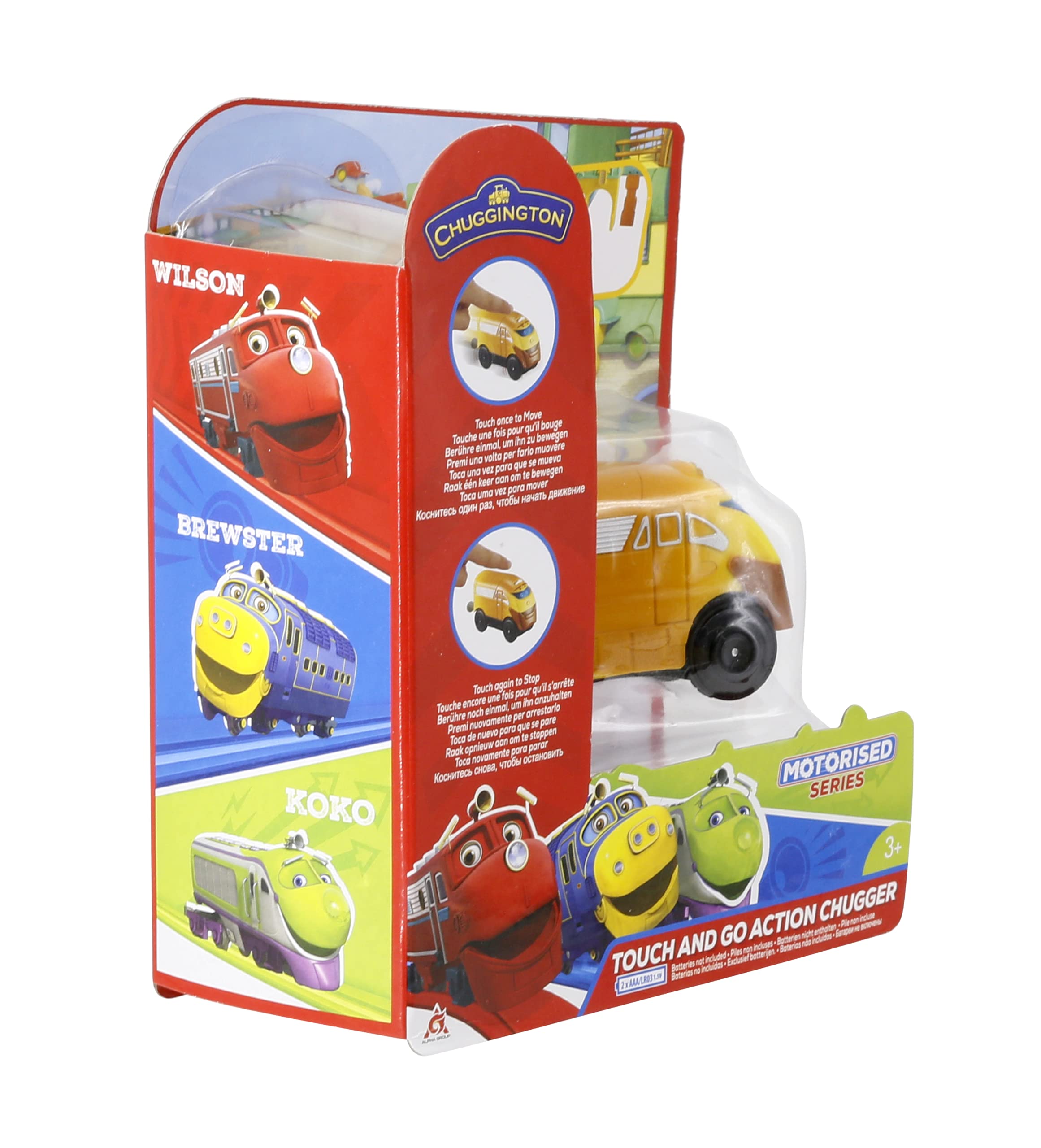 Chuggington EU890401 Touch and Go Wilson Lot de 1 train motorisé, alimenté par piles, échelle de 9,5 cm, à partir de 3 ans, rouge Chuggington EU890401 Touch and Go Wilson Lot de 1 train motorisé, alimenté par piles, échelle de 9,5 cm, à partir de 3 ans, rouge