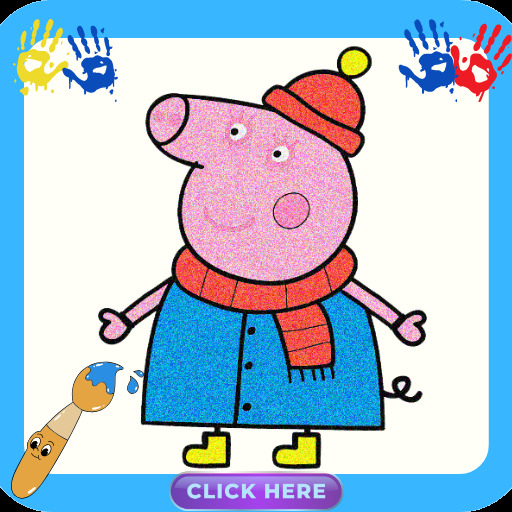 drawing and coloring pig for kids and adults
