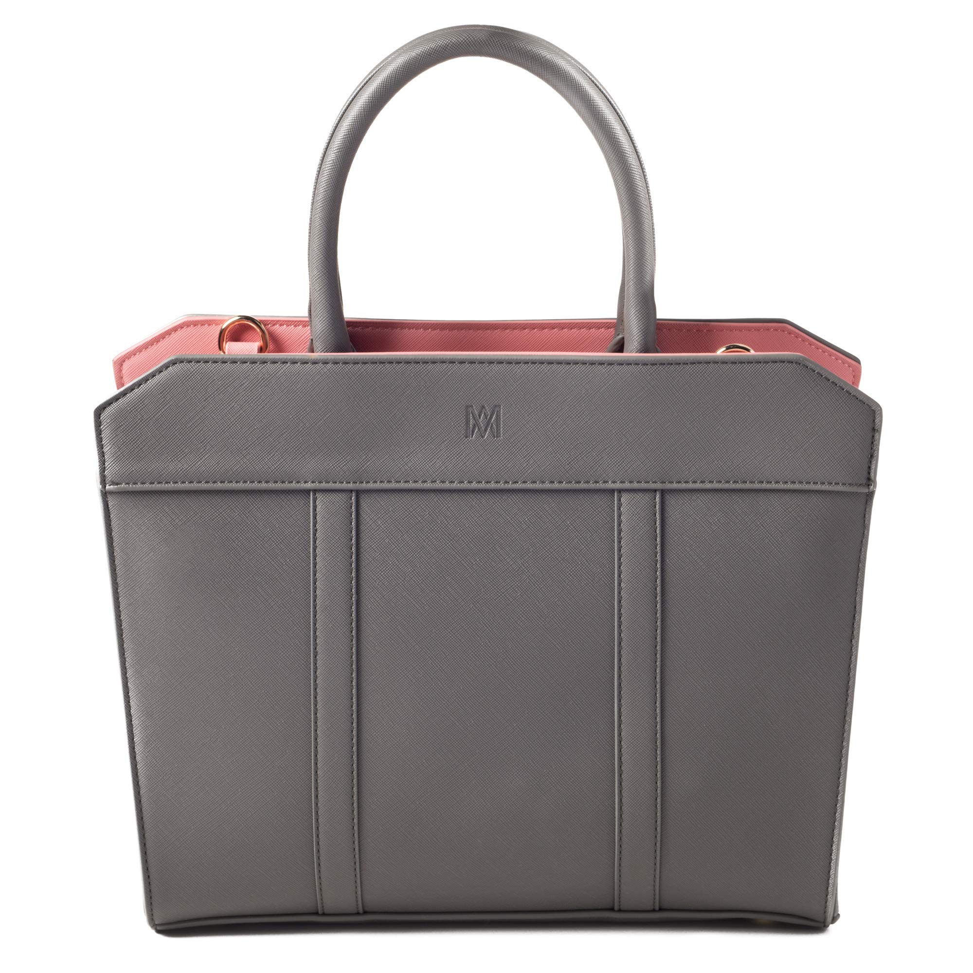 Vegan Saffiano Stylish Tote- Fashionable Faux leather Shoulder Bag