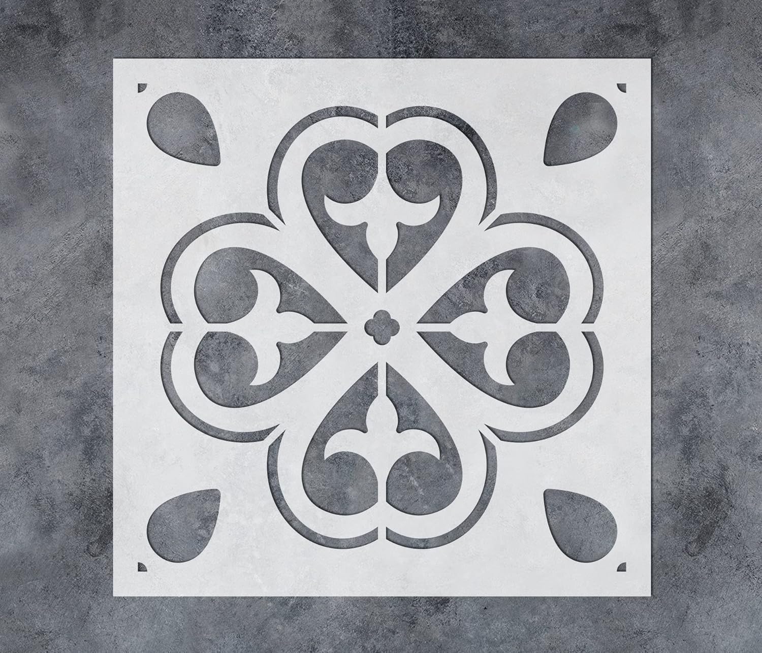 GSS Designs Floor & Wall Stencils - 12x12Inch Large Tile Stencils for Painting Floors & Walls
