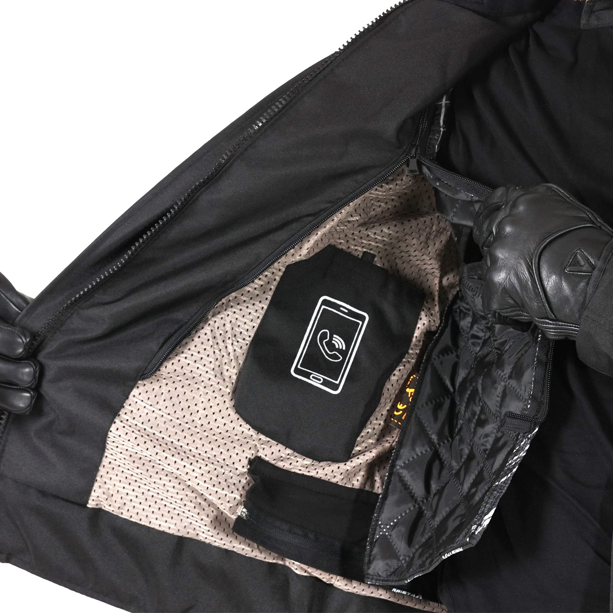 ARISTA CHAQUETA DE MOTO BLACK TOURING CORDURA