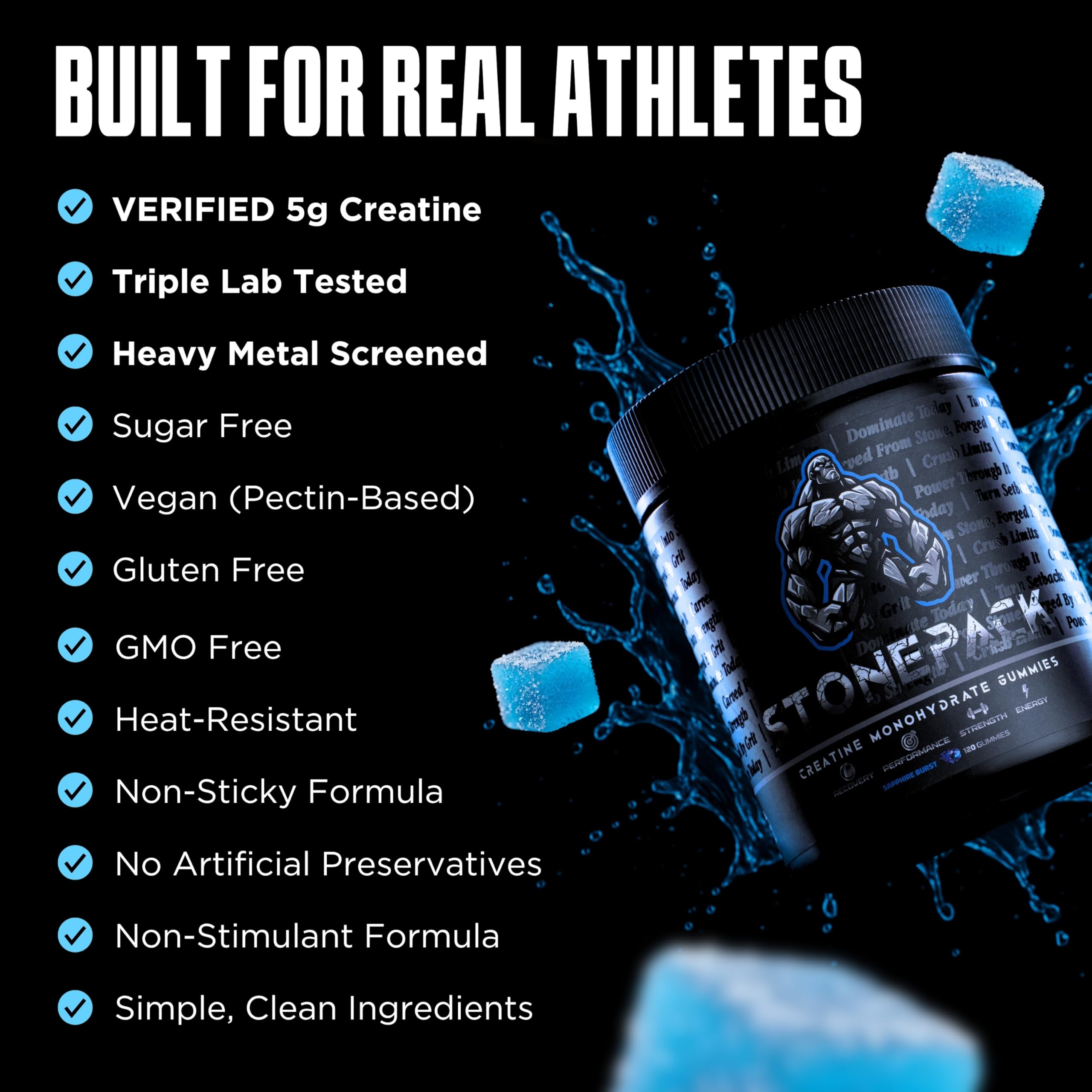 STONEPACK Creatine Gummies, Lab Verified 5g Creatine Monohydrate, — Amazon image 8
