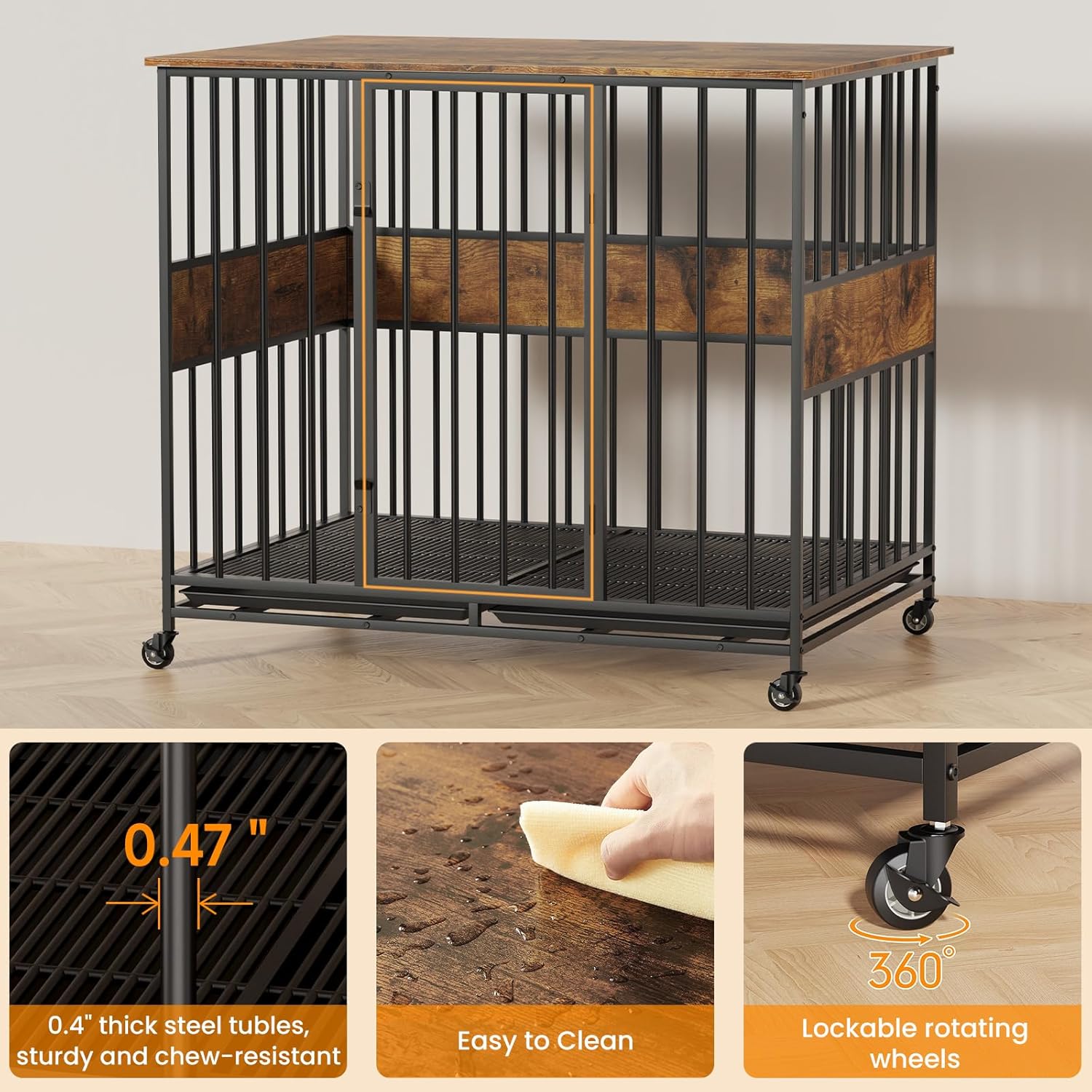 Stylish & Functional: The Ultimate Dog Crate Furniture with Wheels Review