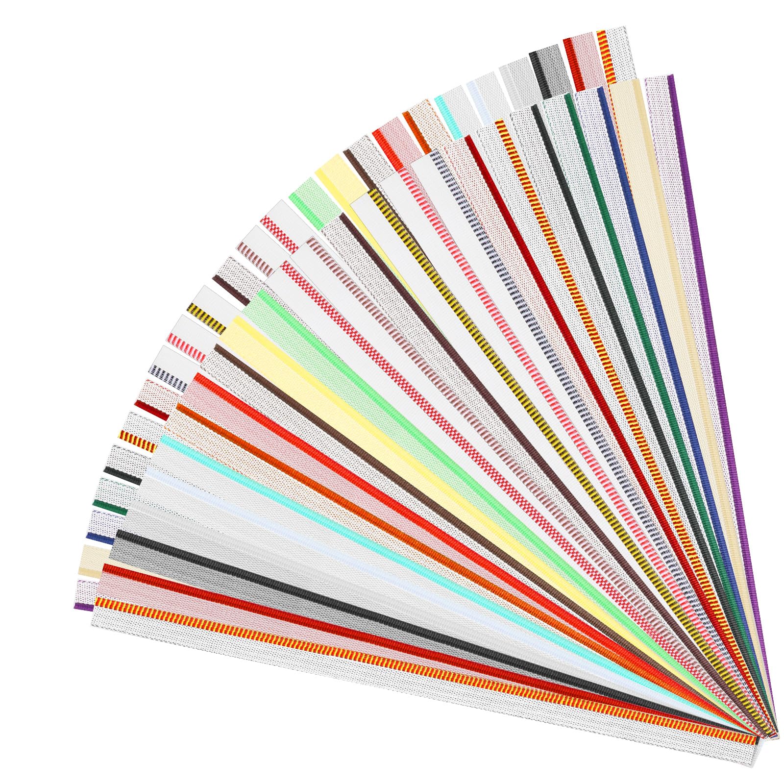 salbsever 52 fasce per rilegatura libri, fascia per libri, 52 colori, 30 × 1,3 cm, set per rilegatura libri, forniture in tessuto per rilegatura, principianti, riparazione libri, decorazione per libri