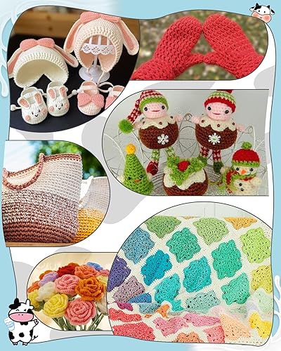 Miniatura 5 de Aeelike Kit de ganchillo para principiantes profesionales, kit de inicio de ganchillo todo para adultos y niños, kit de ganchillo de 68 piezas