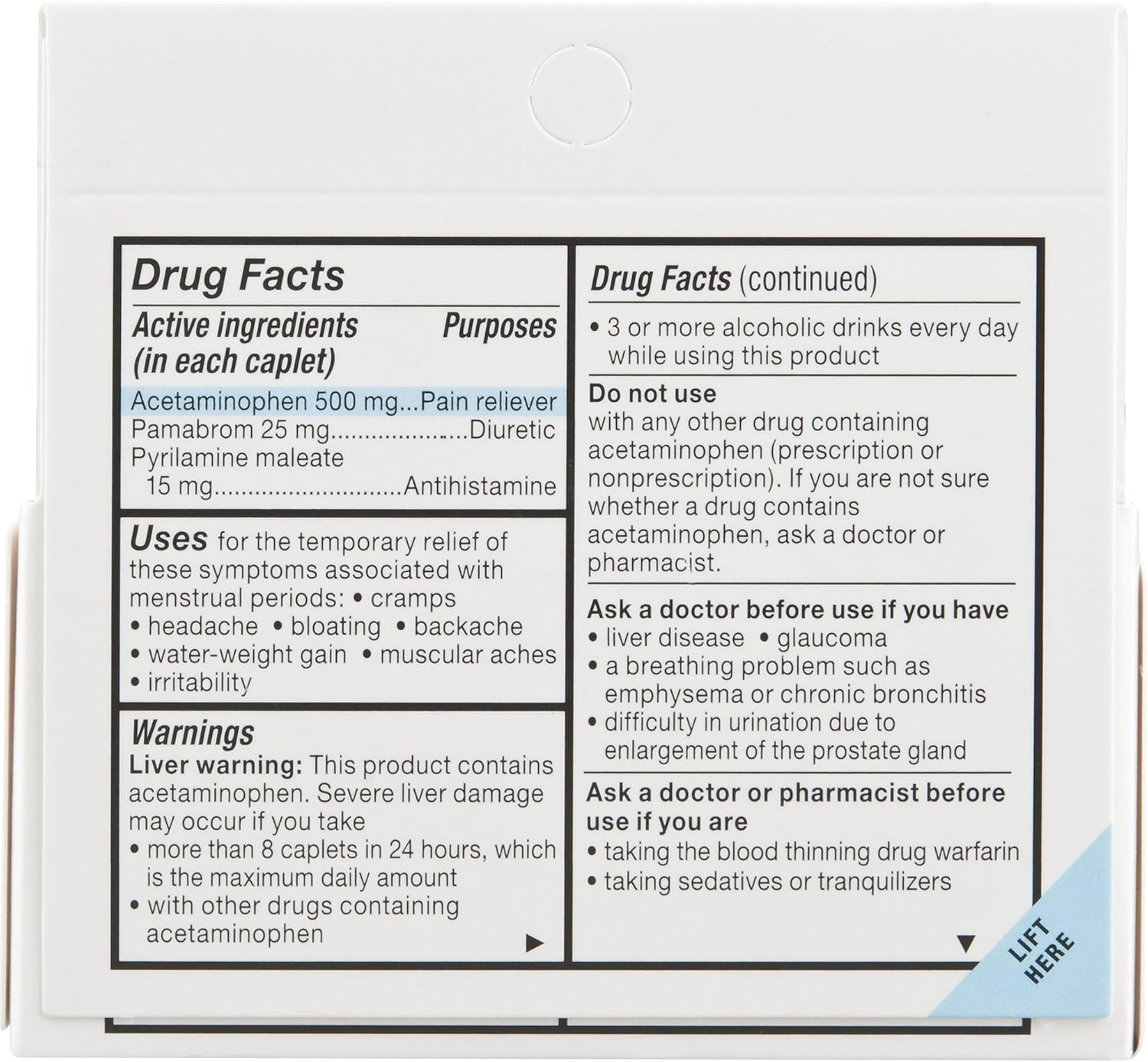 Premsyn PMS Menstrual Pain Relief for Menstrual Cramps, 40 Caplets : Health & Household