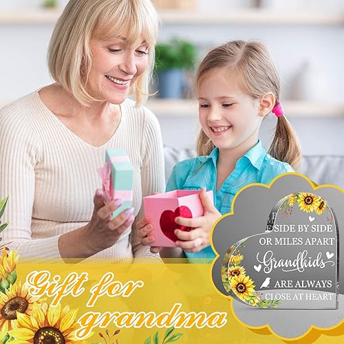 Miniatura 5 de Regalo para abuela, regalo de cumpleaños para abuela, letrero acrílico en forma de corazón, para abuela, de nieta, nieto, abuela, ideas de regalo