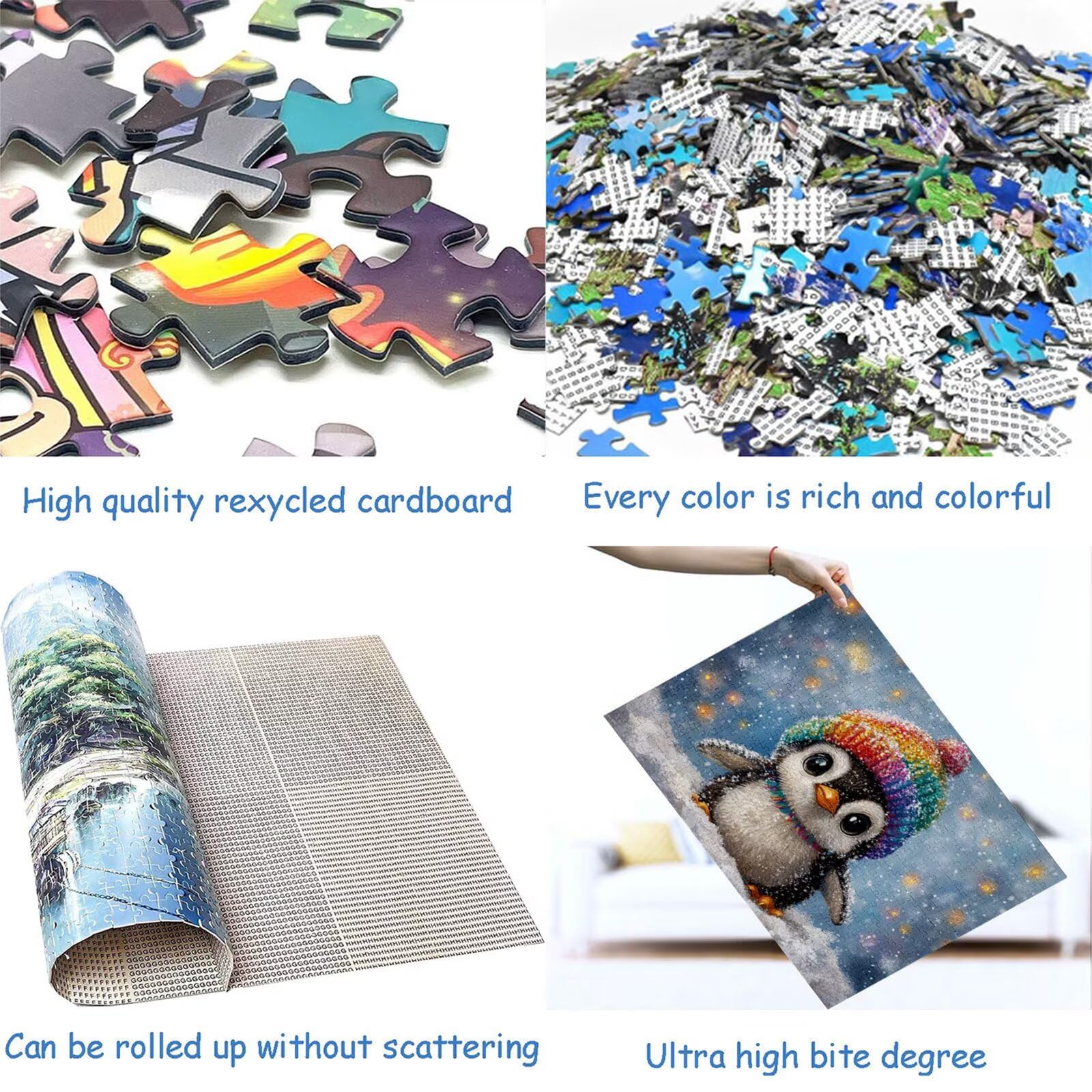 Puzzle 3000 elementów Pingwin puzzle dla dorosłych zima 122 x 81 cm Unikalne rzemiosło klasyczne 3D drewniana układanka do rodzinnych gier aktywnych, układanka zrób to sam do dekoracji ścian domu
