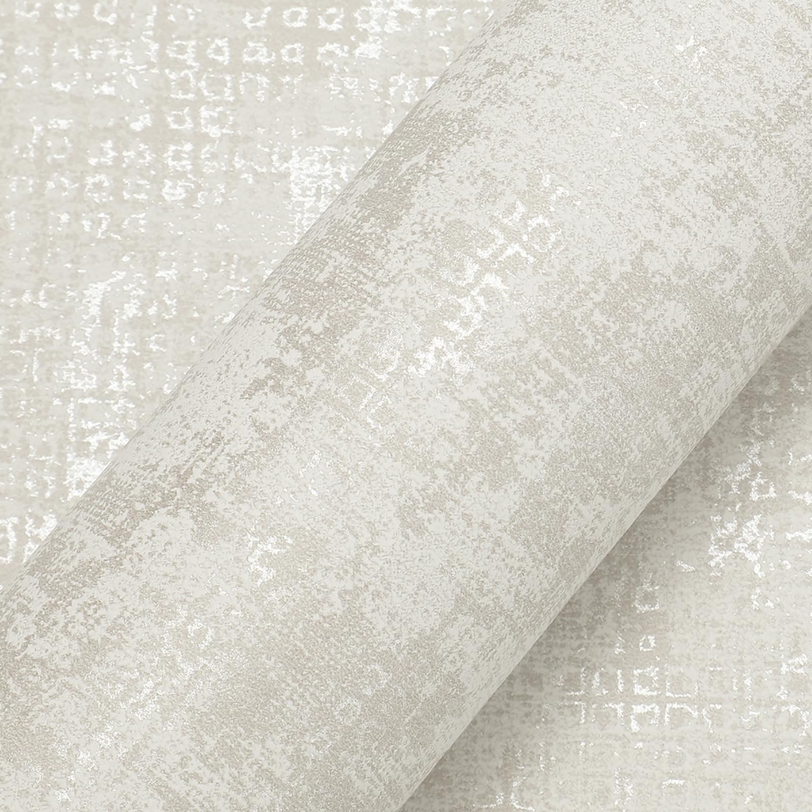 Anttyscar White Concrete Wallpaper Cement with Metallic Textured Industrial Wallpaper Feature Retro Decorative Luxury Wall Paper Roll Living Room Hallway Bedroom for Adults — image 1