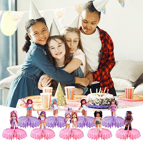 Miniatura 6 de 9 piezas de bloques de robot, caja de arena, centro de mesa de panal de abeja para niños, adolescentes, niñas, niños, nueve diseños originales,