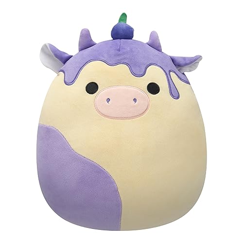 Squishmallows Original 12in Benito The Blueberry Cheesecake Cow – Official Jazwares Plush (Medium-Sized) - Blueberry Cow
