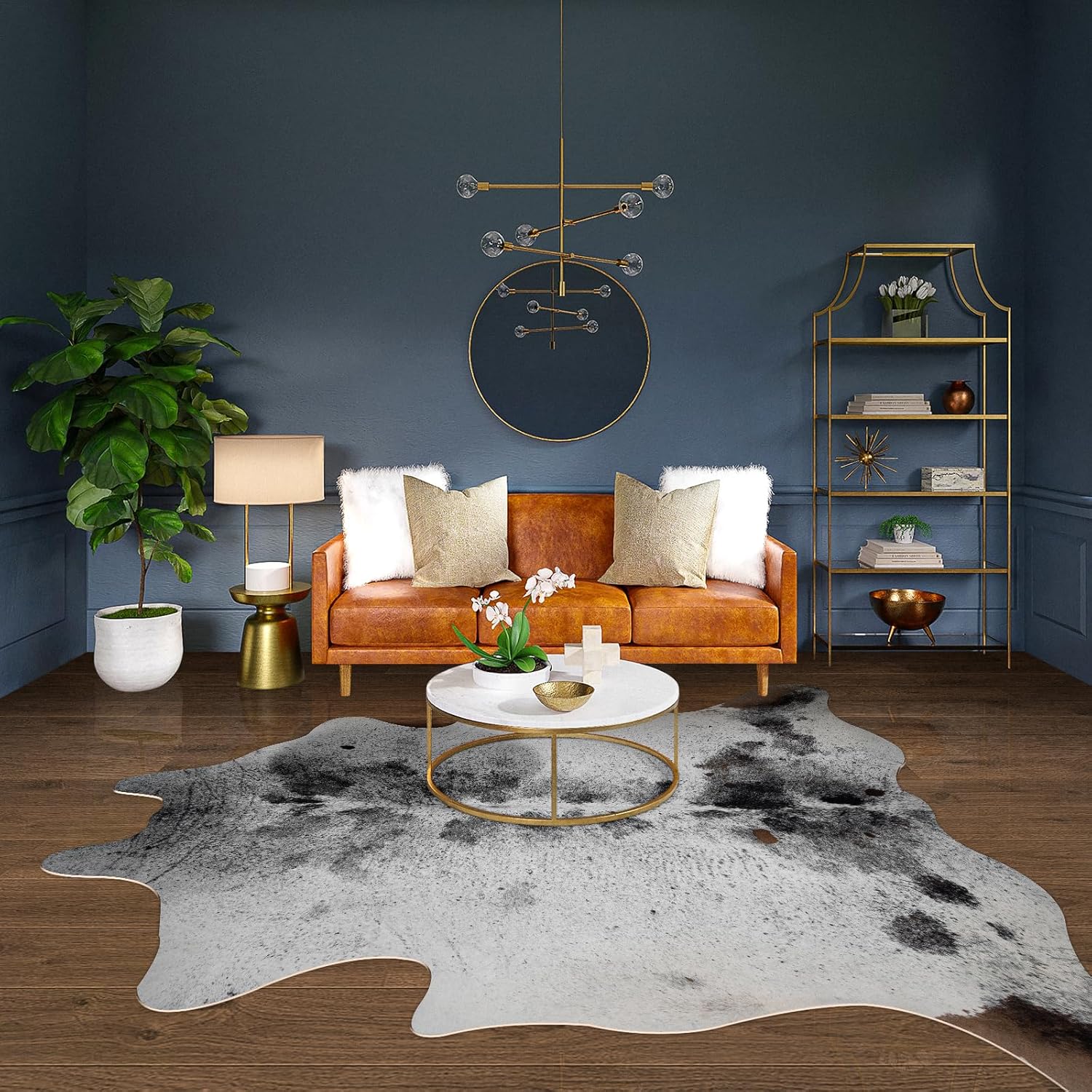 Faux Cowhide Rug Premium Cowhide Rug Large Cow Rug 5.2x4.6
