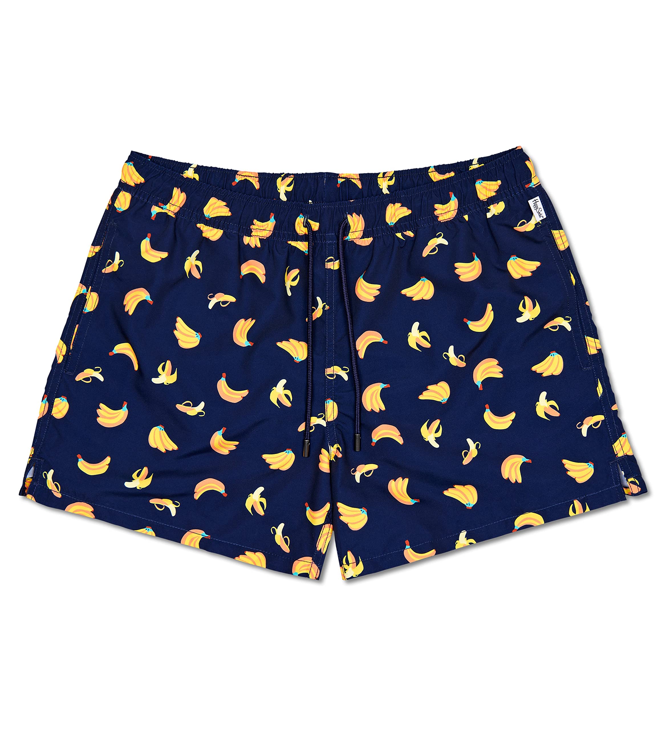 Happy SocksBanana Print Swim Wear Designer Shorts for Men - Blue