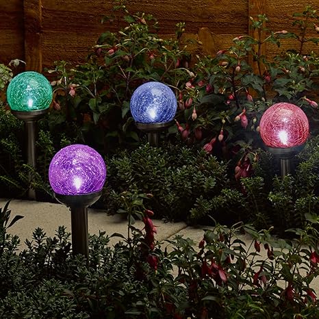 Crackle ball garden lights Clearance