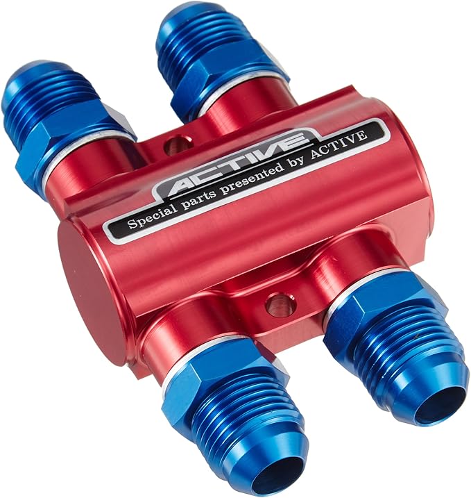 Amazon アクティブ(ACTIVE) サーモスタット本体のみ 8 レッド 1341218 オイルクーラー 車＆バイク