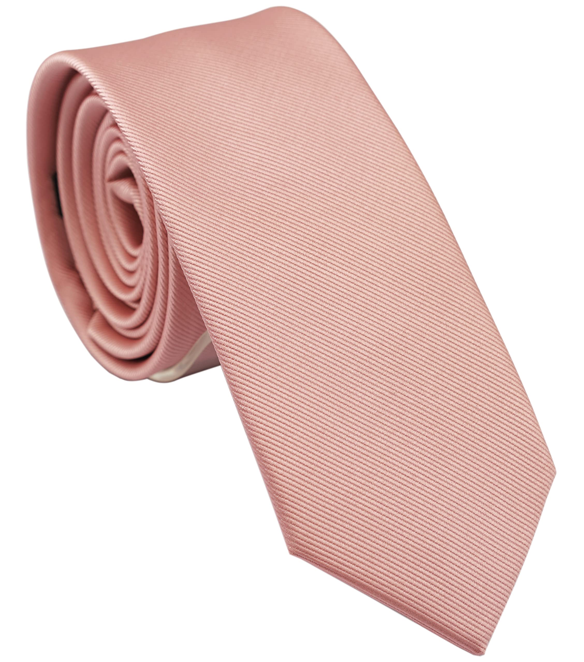 Skinny Ties for Men, 2.5-Inch Slim Neckties, Solid Color Packs