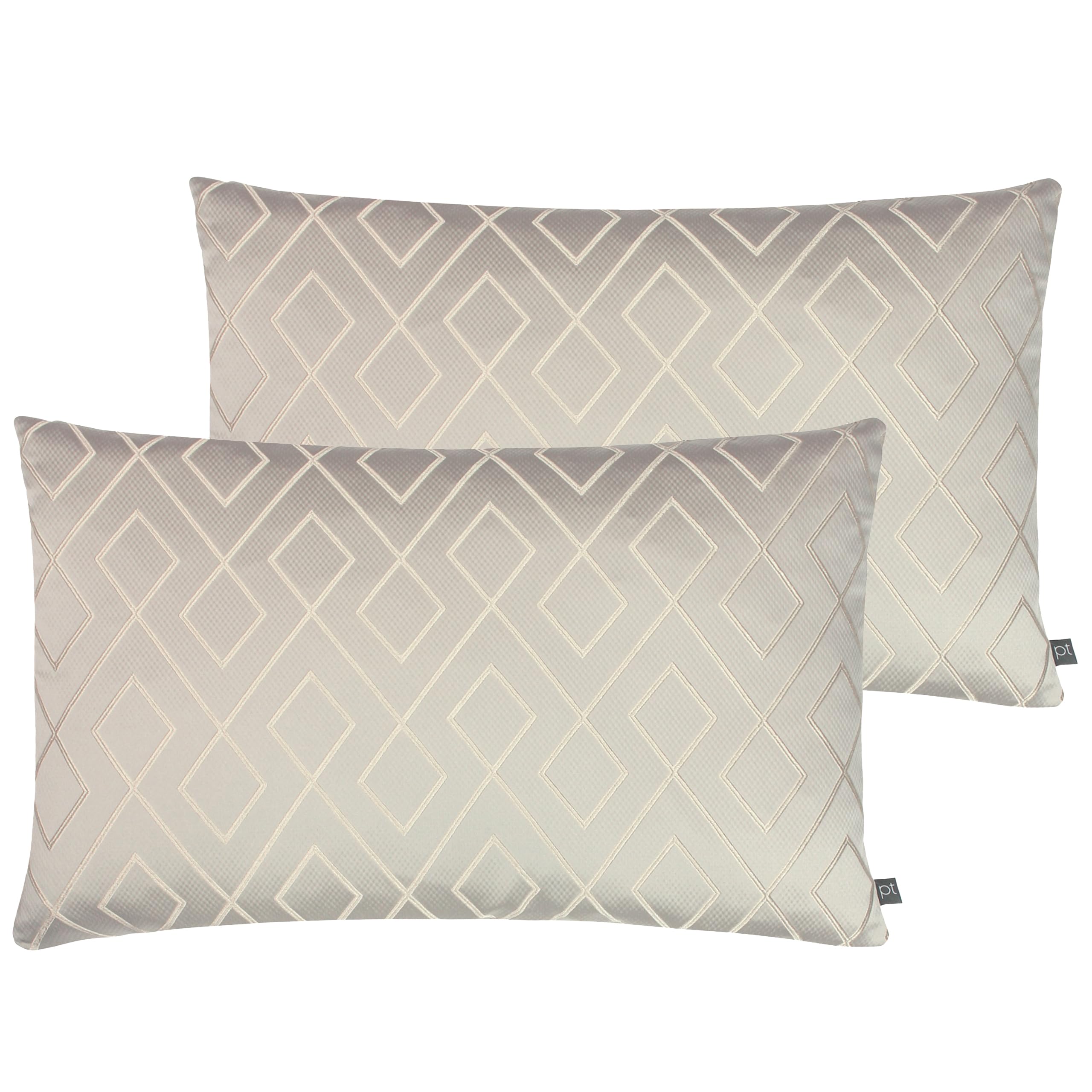 Prestigious Textiles Pivot Feather Filled Cushions Twin Pack, Pumice, 40 x 60cm