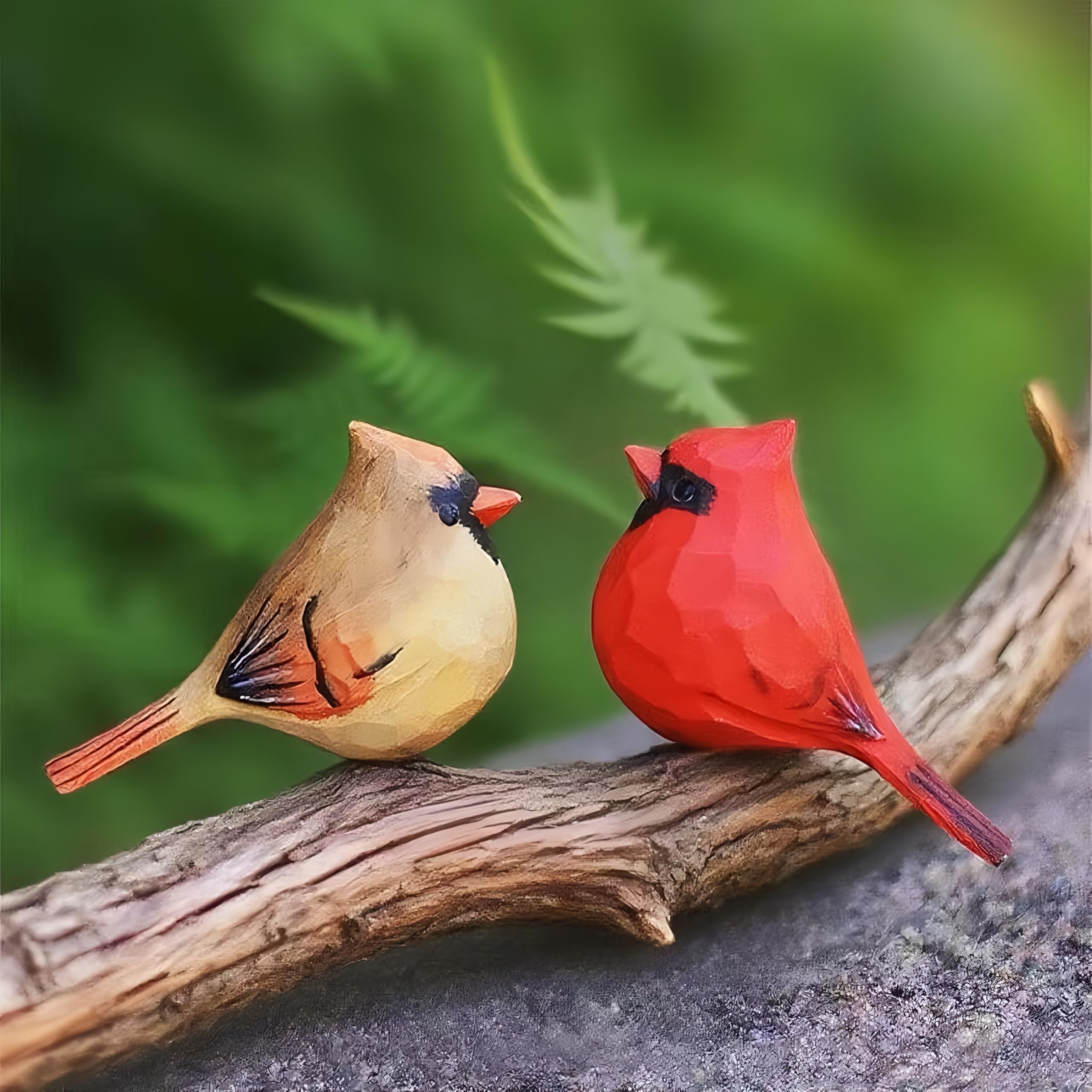 Amazon.com: ShaoAngDuoMi Hand-Carved Wooden Northern Cardinal