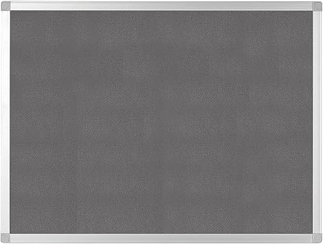 Q-Connect Bacheca In Feltro 120x90 Cm, Telaio Alluminio Grigio, Con Kit Fissaggio - 4