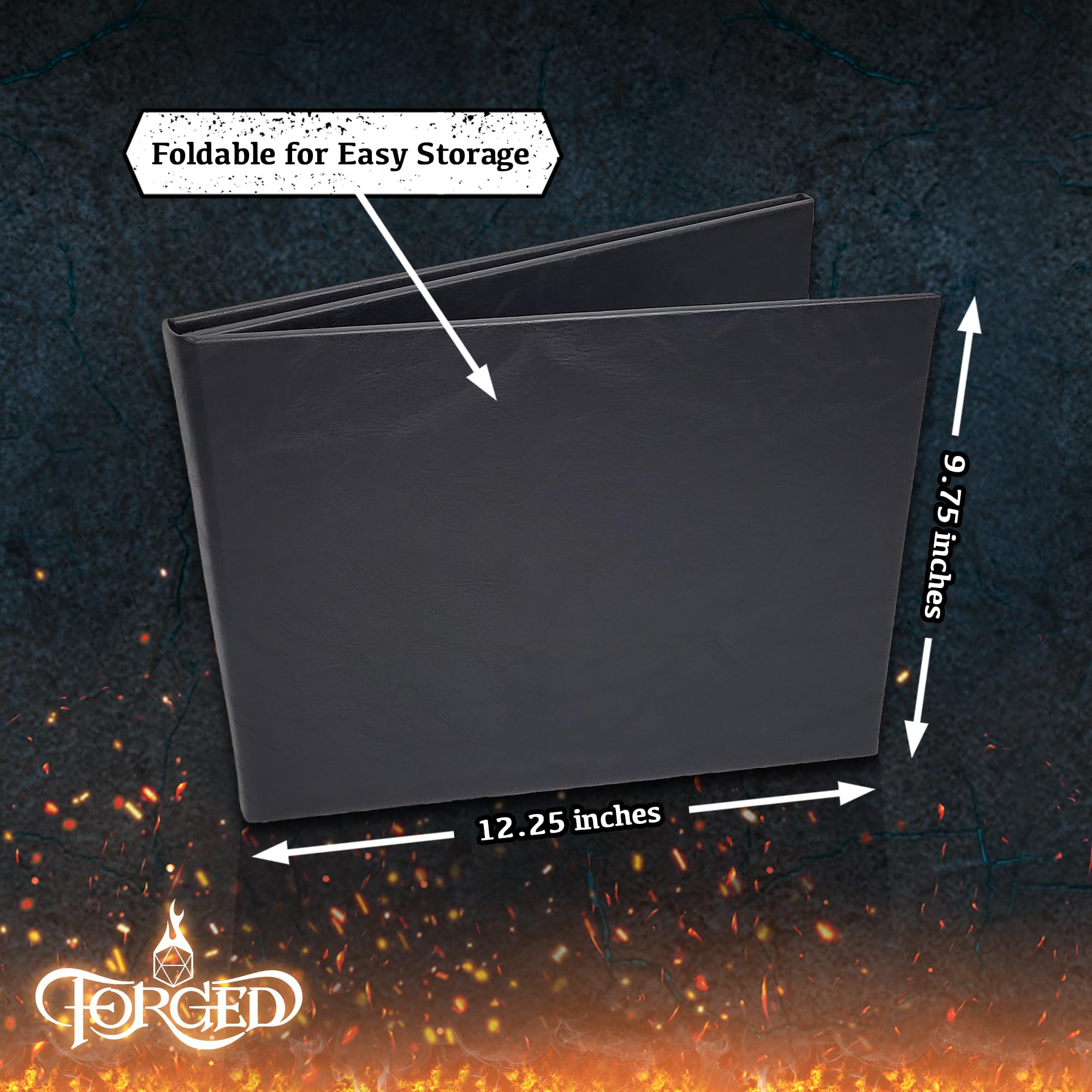 Premium Game Master Screen – Orientation paysage – Accessoire pour campagnes RPG de table – Noir