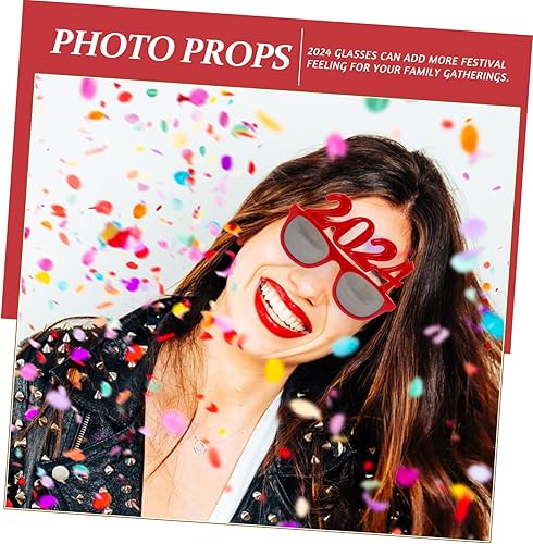 Miniatura 5 de Gafas de Feliz Año Nuevo 2024 Gafas de Nochevieja Divertidos Anteojos Accesorios para Fotos Elegante Año Nuevo Clase de 2024 Suministros de gafas