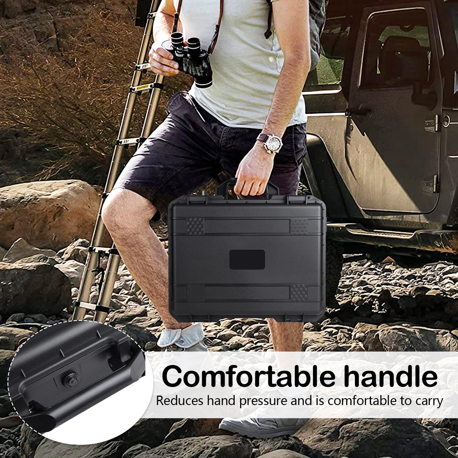 Borsa Portatile per Starlink, Custodia Rigida Impermeabile da Viaggio Custodia da Viaggio Guscio Rigido in Schiuma Ammortizzante Interno Case per Supporto Adattatore Tubo Cavo di Alimentazione