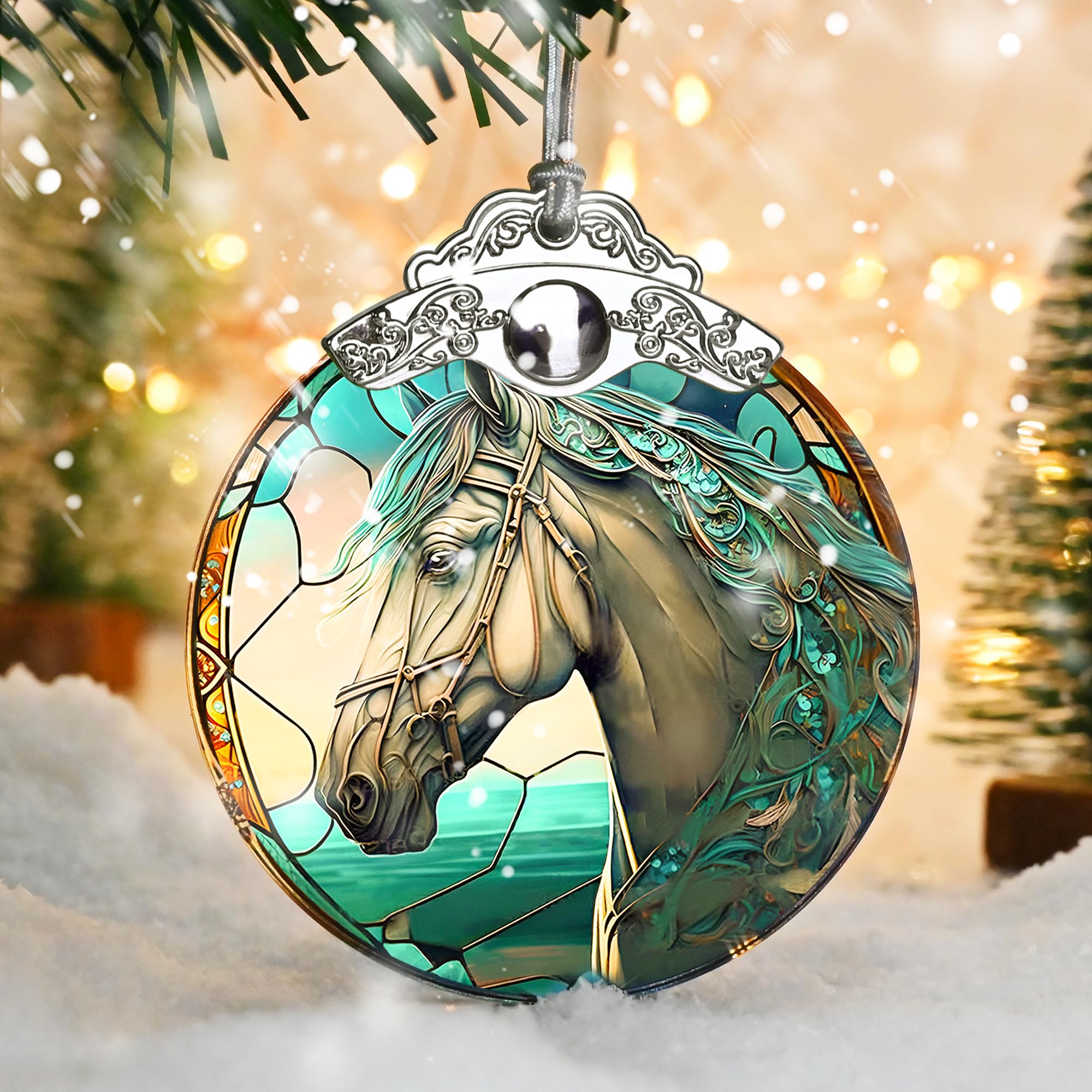 Amazon.co.jp: Jocidea 馬オーナメント クリスマス 馬の吊り下げ装飾