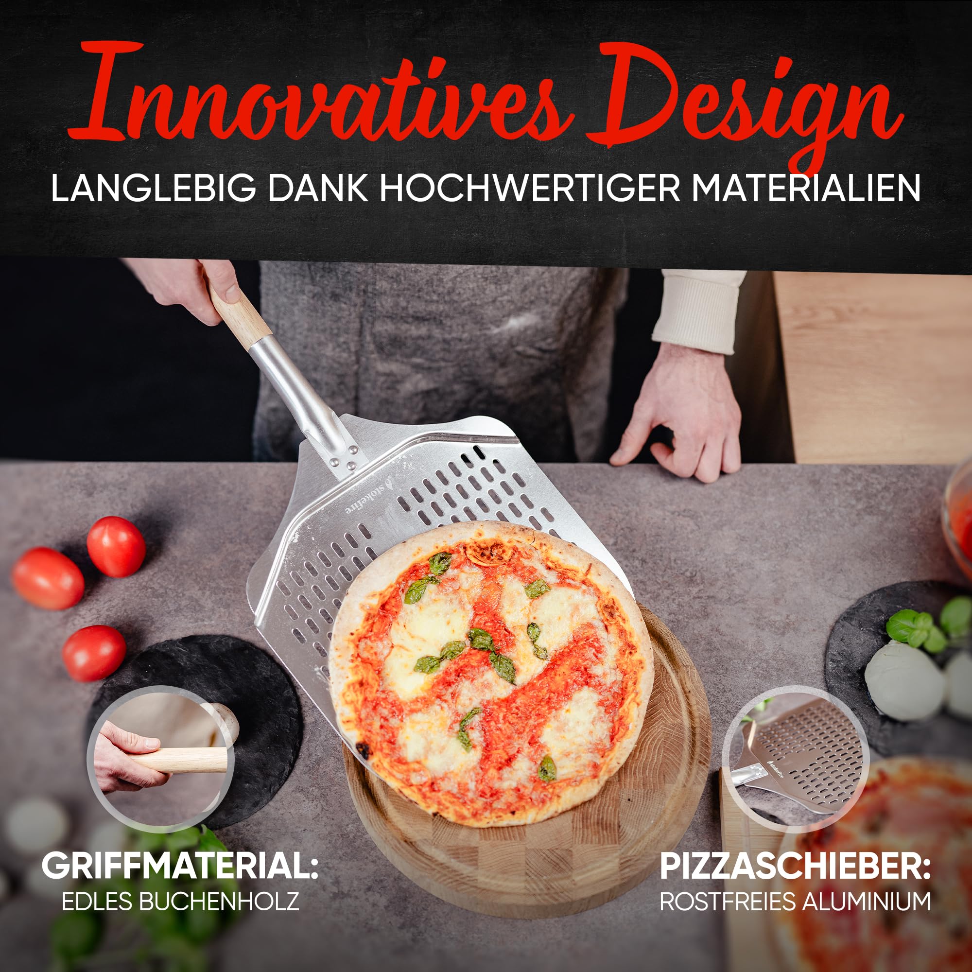Pierre à pizza de qualité supérieure pour four, barbecue à gaz et barbecue au charbon de bois - Convient également pour four à pizza jusqu'à 900 °C