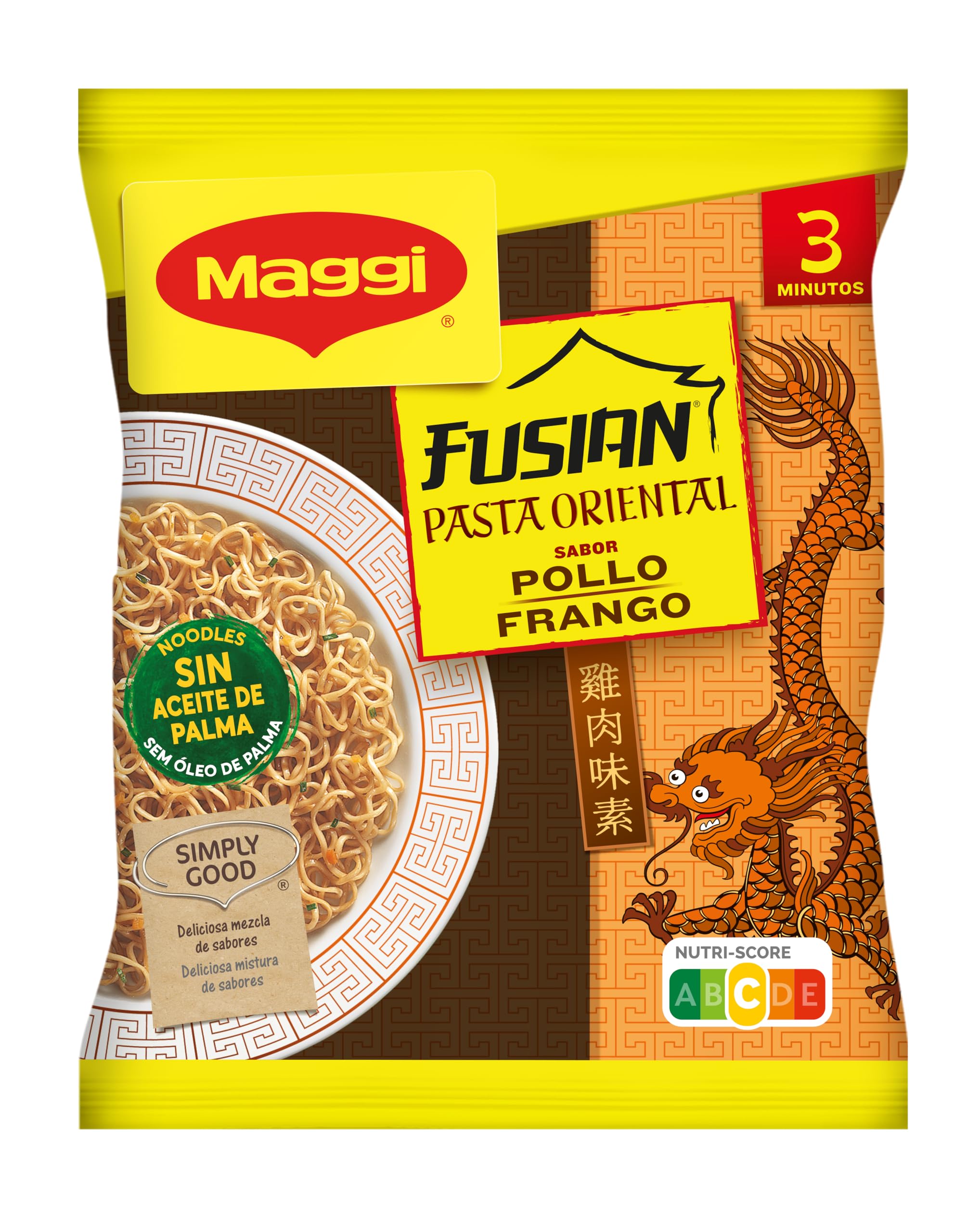 MAGGI Pasta oriental Noodles sabor Pollo - Sobre 10x71 g