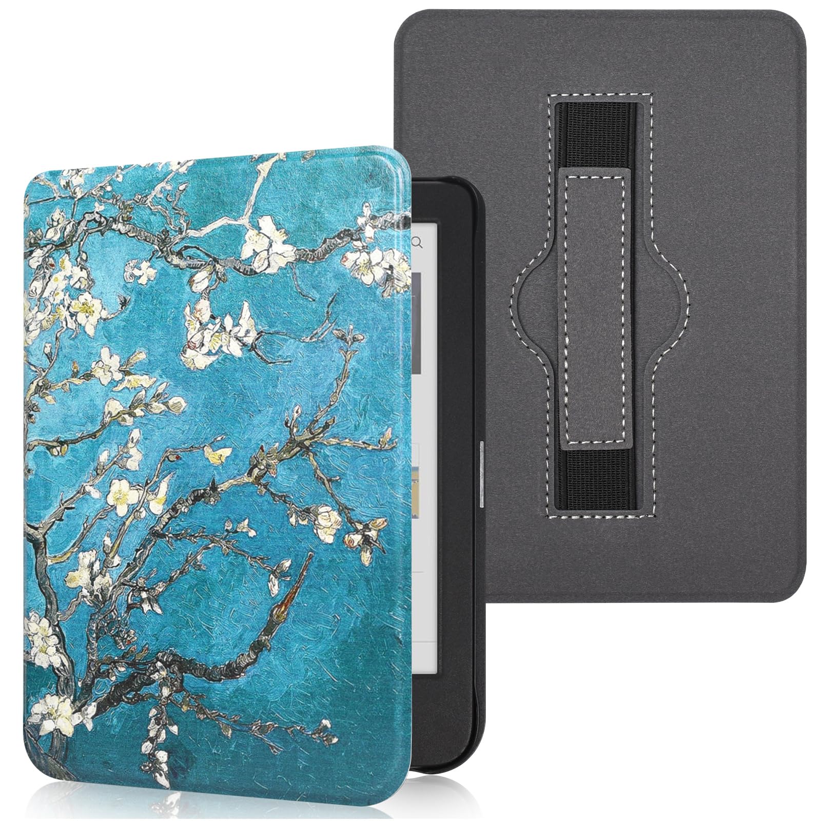 RSAquar 6" Kobo Clara Colour | BW | 2E Case with Hand Strap – Slim Protective Cover with Auto Sleep/Wake, Sage — view 12