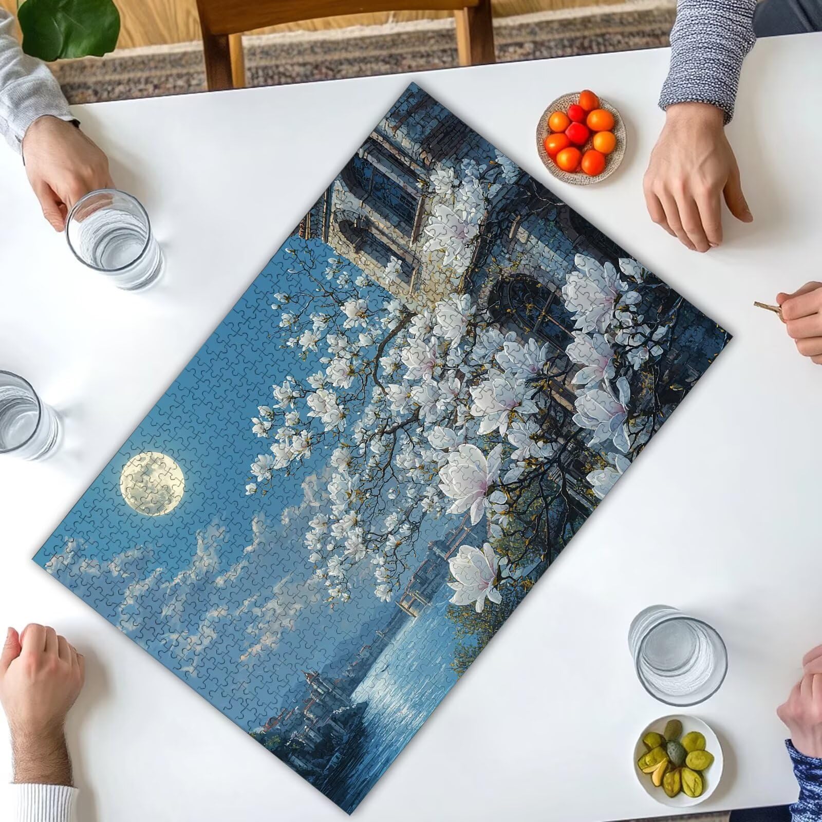 Puzzle 4000 sztuk dla dorosłych, puzzle kwiatowe 4000 sztuk sztuki dla dorosłych i młodzieży, rozmiar: 140 x 87 cm, Wymagające puzzle z drewnianym zamkiem, puzzle na prezent dla kobiet i mężczyzn