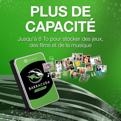 Seagate BarraCuda 1 TB Internal Hard Drive HDD – 3.5 Inch SATA 6 Gb/s 7200 RPM 64 MB Cache for Computer Desktop PC (ST1000DM010) - 3
