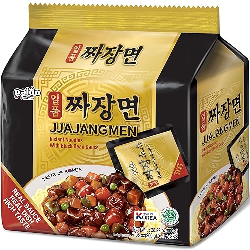 PALDO FUN & YUM Jjajangmen Chajang Noodle No MSG 16-pack, 7.05 ounce (pack of 16) - Jjajang Men - 1.75 Ounce (Pack of 16)