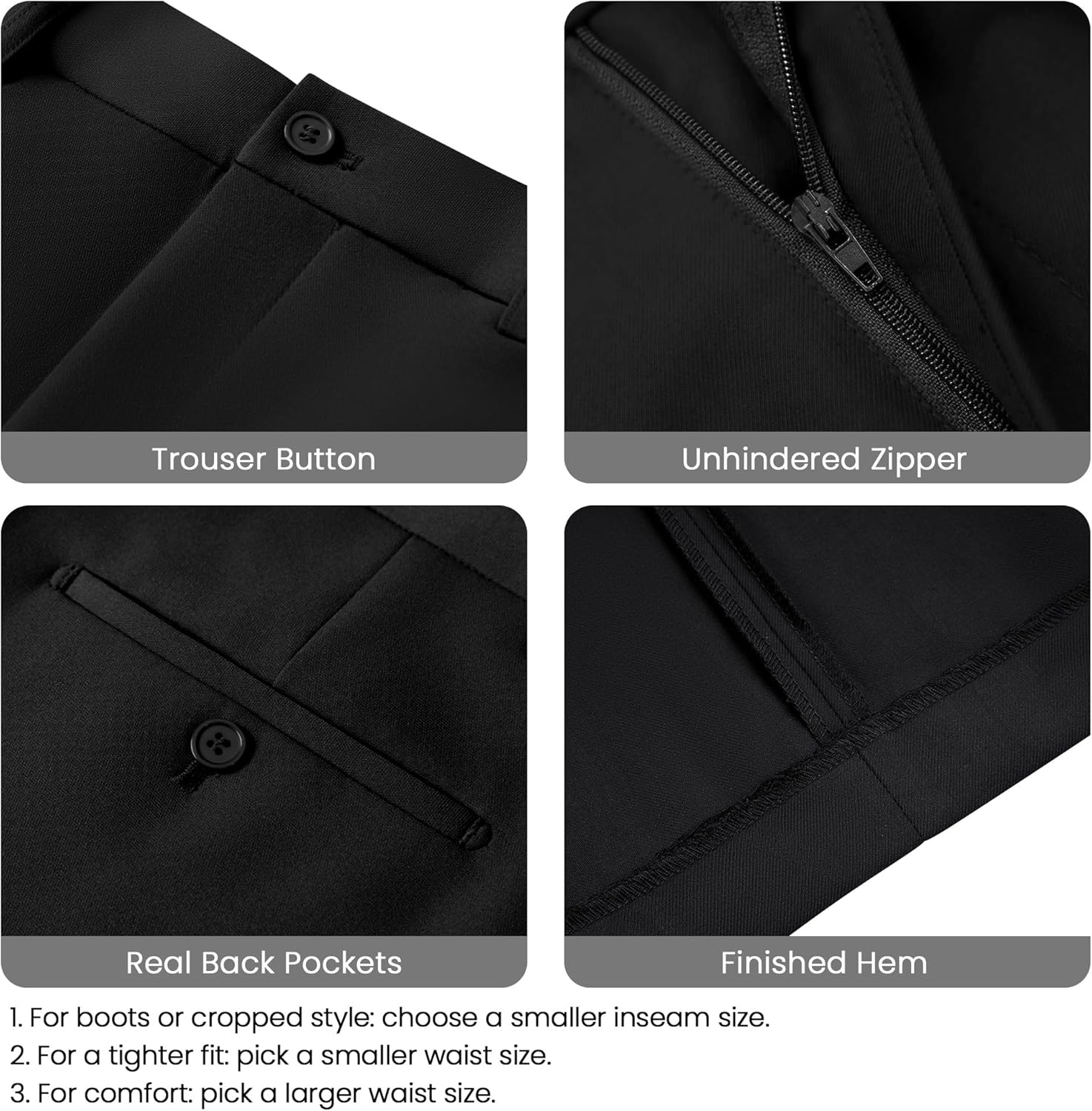 MAGE MALE Men's Stretch Dress Pants Slim Fit Skinny Tapered Suit Trousers Lightweight Business Casual Office Wear - Image 8