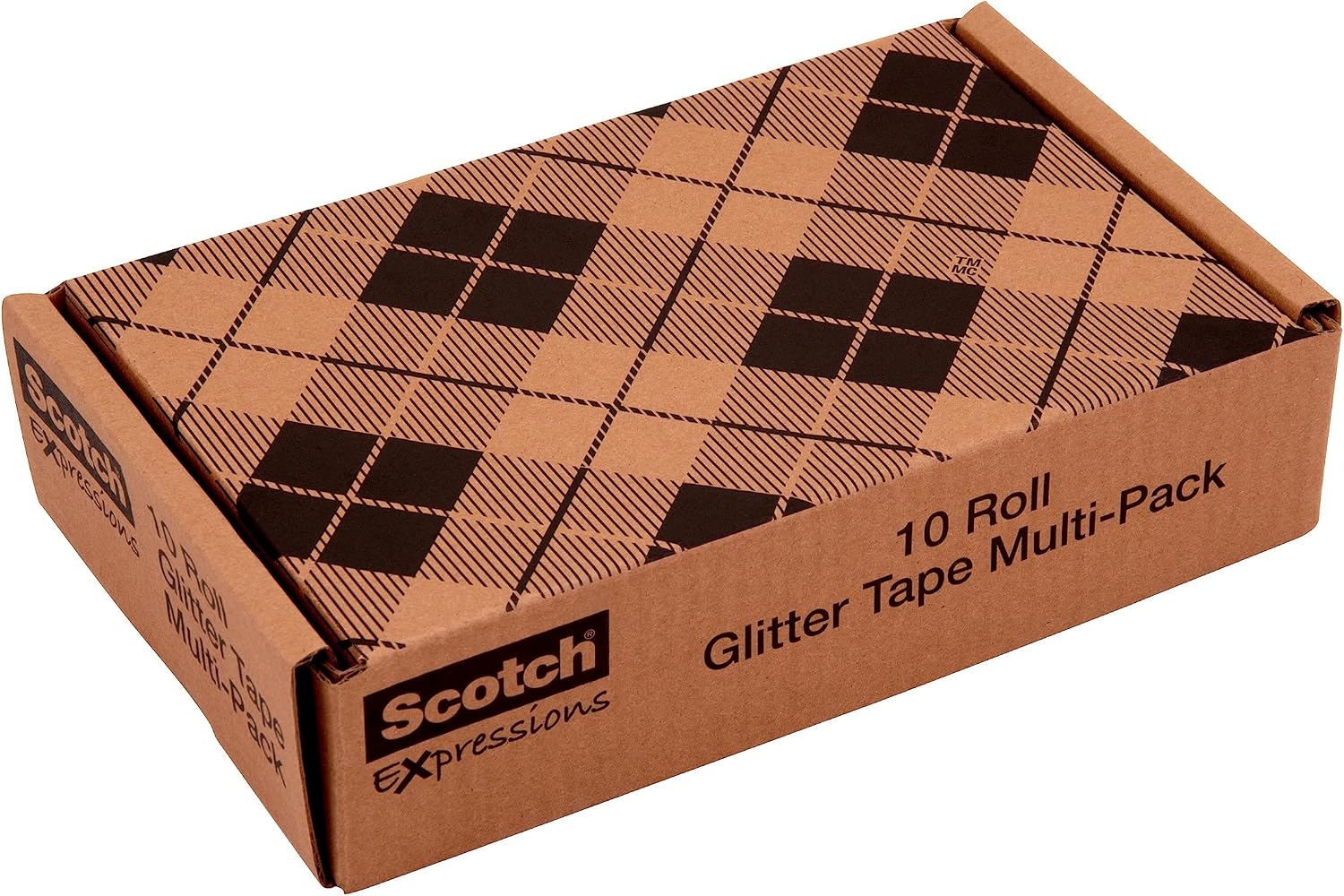 Scotch Glitter Washi Tape, 10 Rolls, Great for Use in Bullet Journal, School Supplies, Craft Supplies, and Teacher Appreciation Gifts (C517-10-SIOC)