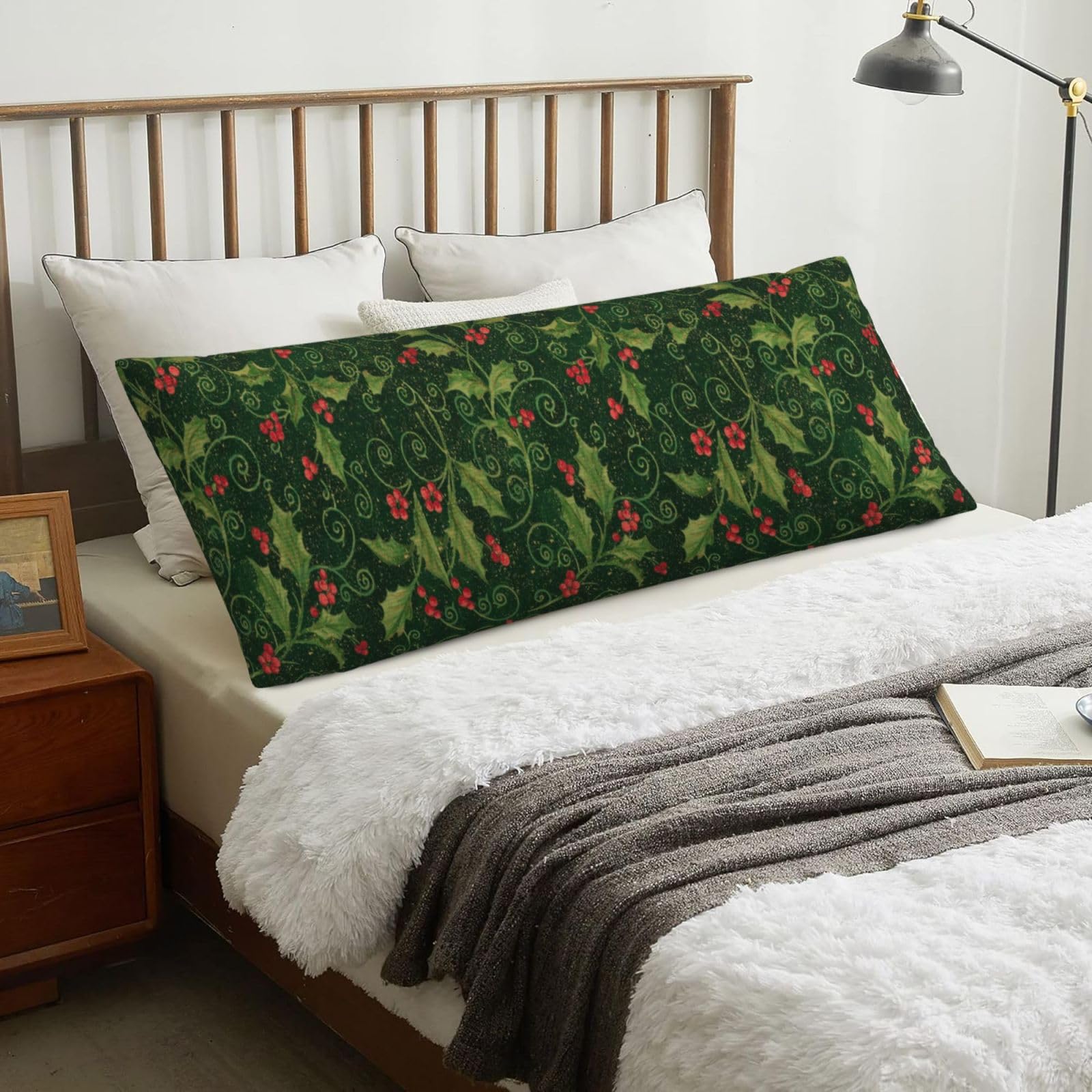 Holly, Body Pillow Cover with Zipper,Long Body Pillowcase 20 x 60 in