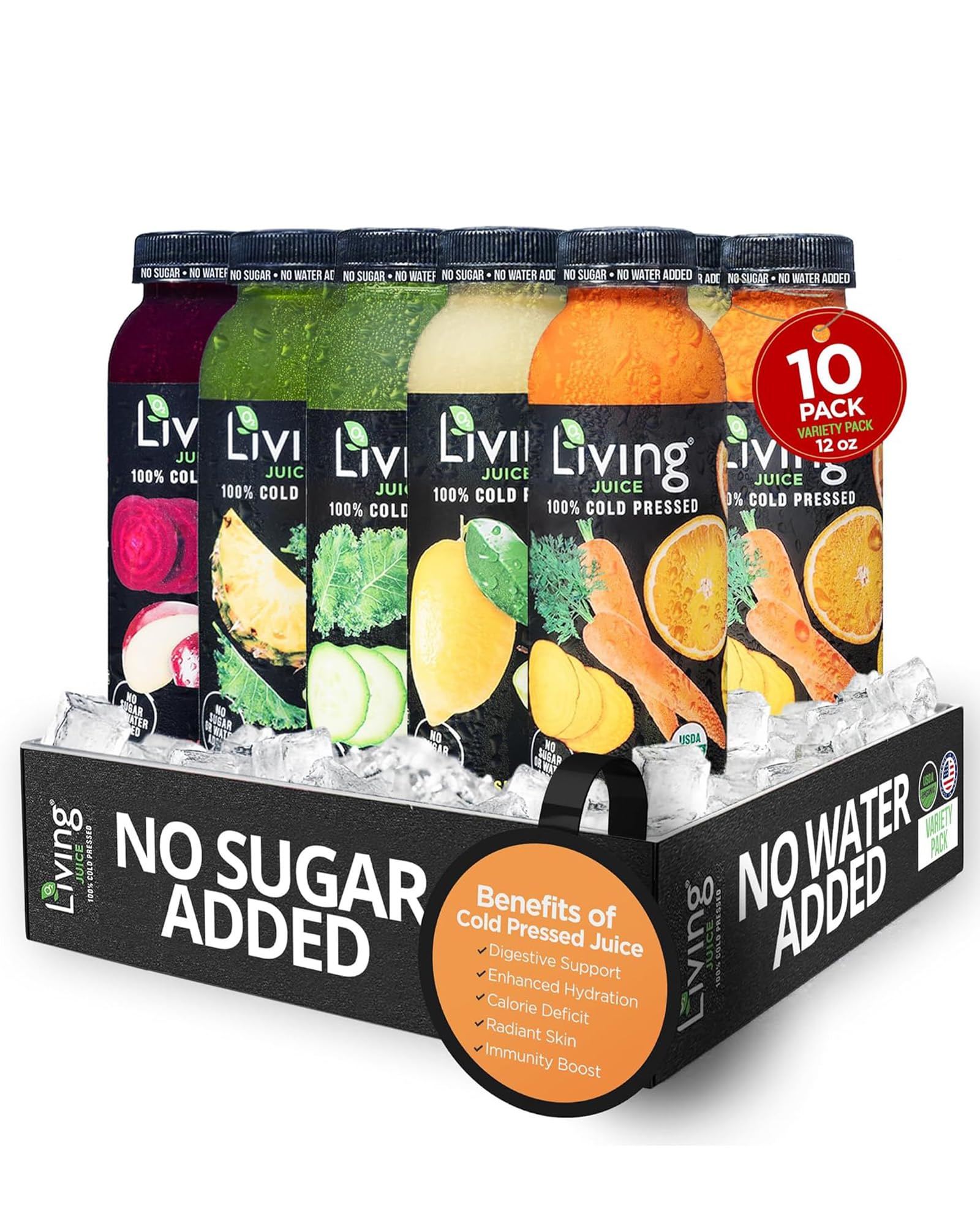 Amazon.com : O2 Living Juice Cold Pressed Drink Variety Flavors