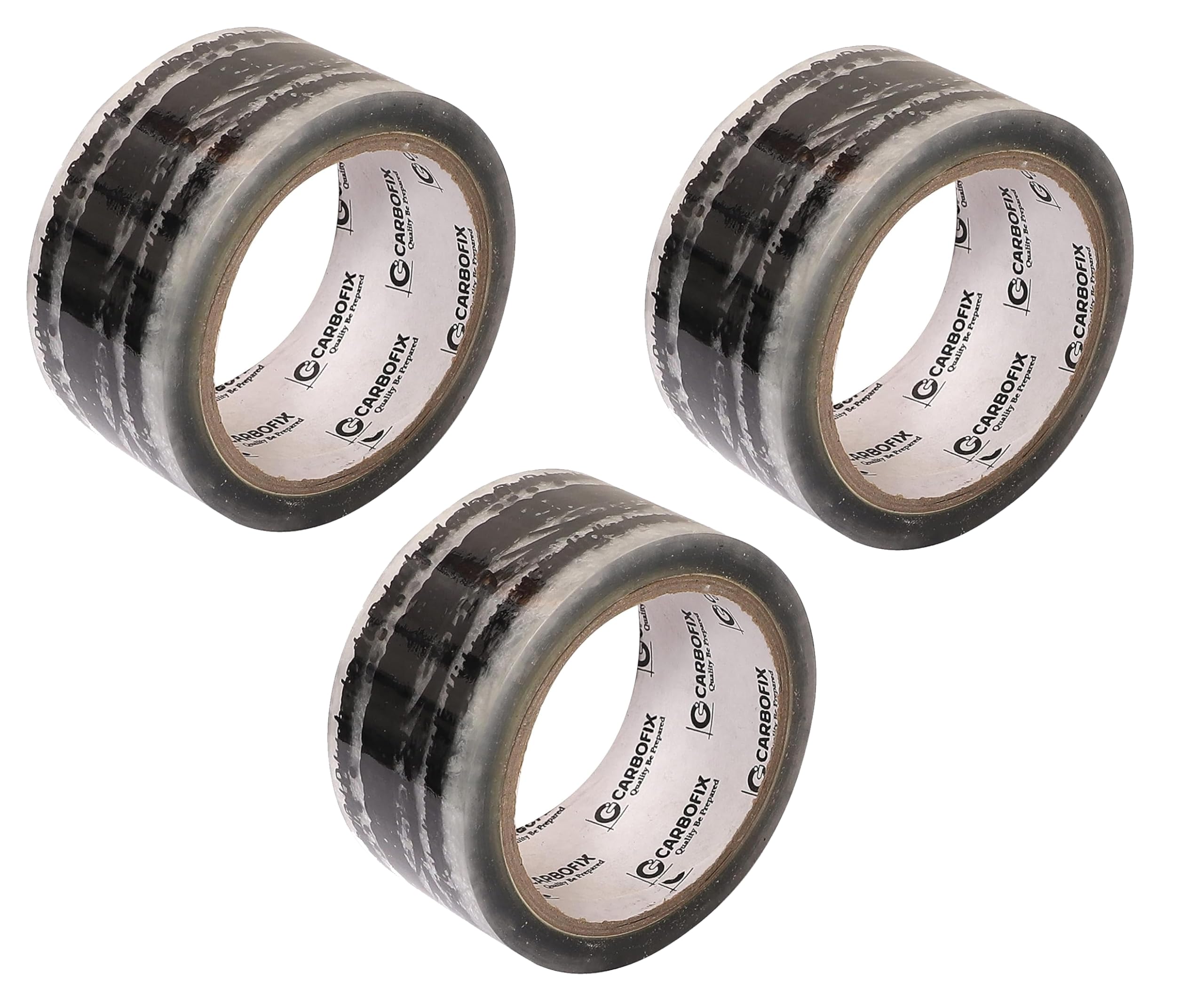 Carbofix Gold Amazon Printed Tape - Transparent Tape - Black Print - 65 Meters in Length - 48mm / 2" Width - BOPP Amazon Packing Tape (3)