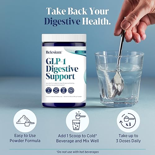 Miniatura 6 de GLP-1 Soporte para la salud digestiva, suplemento en polvo, 6.35 onzas, salud intestinal para mujeres y hombres, mezcla natural clínicamente probada