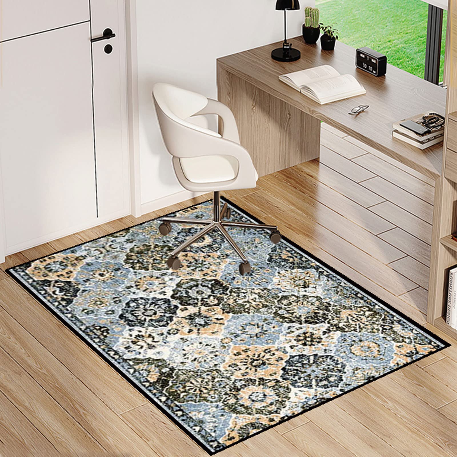 Single tree forest Chair Mat For Hardwood Floors,Office Chair Carpet，Multi-Purpose Floor Protectors For Rolling Chairs，Area Rug，anti-skidding And Stop Noise,Available In A Variety Of Colors And Sizes