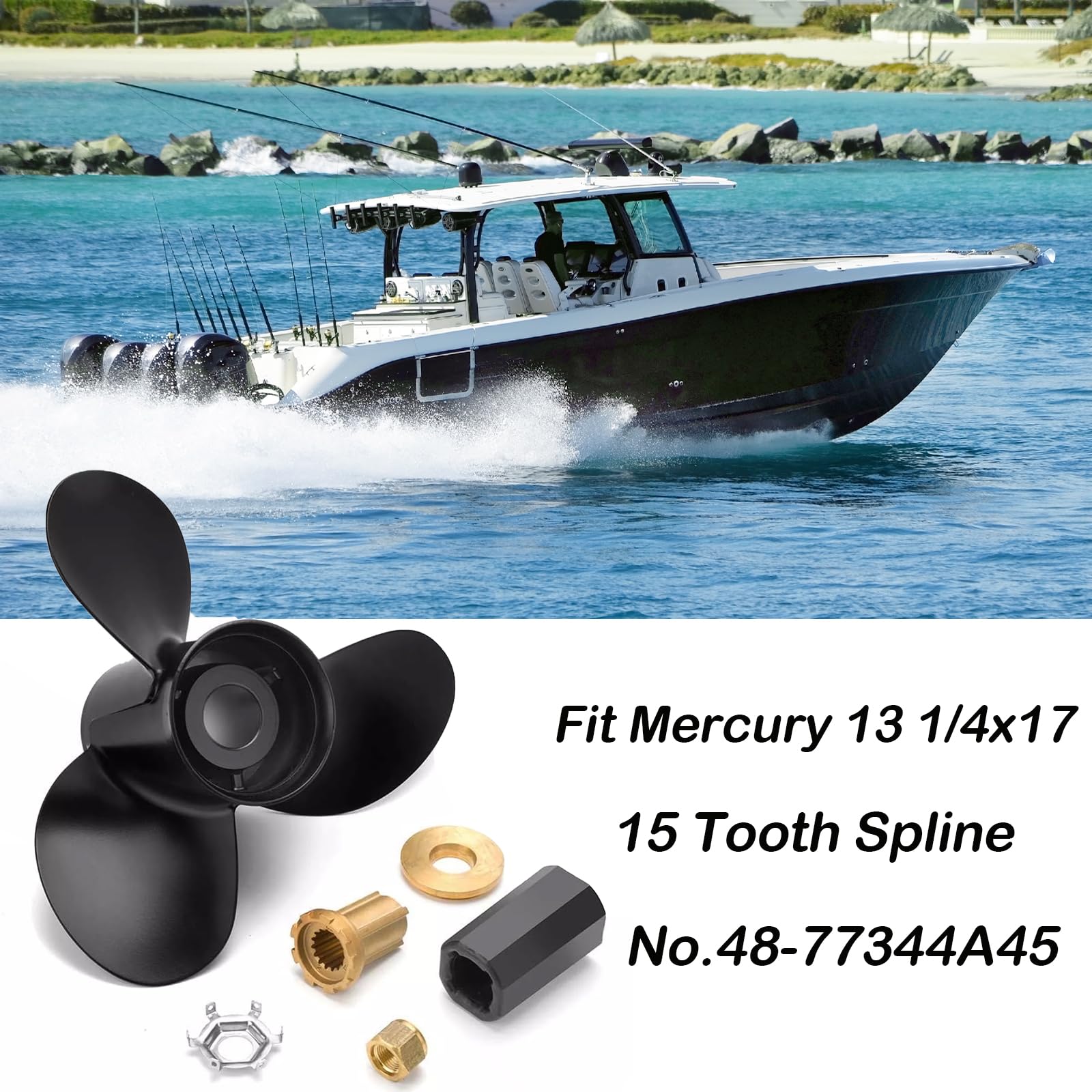 Amazon.co.jp: Your Props Marine OEM 13 1/4 x17 (15スプライン