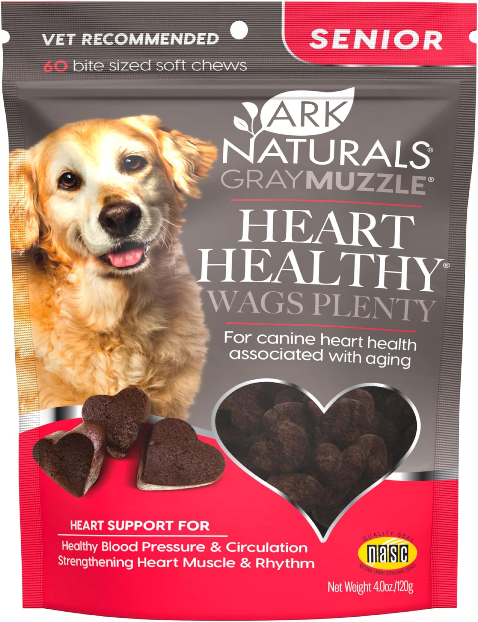 Ark Naturals Gray Muzzle Heart Healthy Wags Plenty Dog