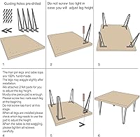 Vista 6 de Mesa de centro cuadrada de madera natural de 27 x 27 x 15 pulgadas de alto, mesas vintage de madera rústica para sala de estar, comedor, sofá