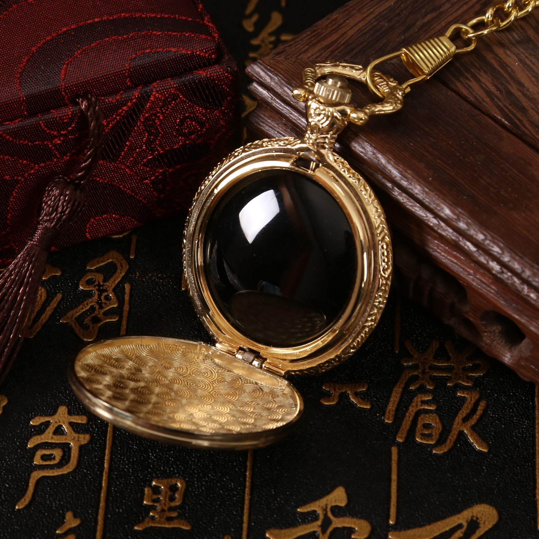 Towdreu Women's Golden Obsidian Scrying Mirror Witch Black Obsidian Mirror For Witchcraft Divination, Meditation, Witchy Gifts, Sun Decoration