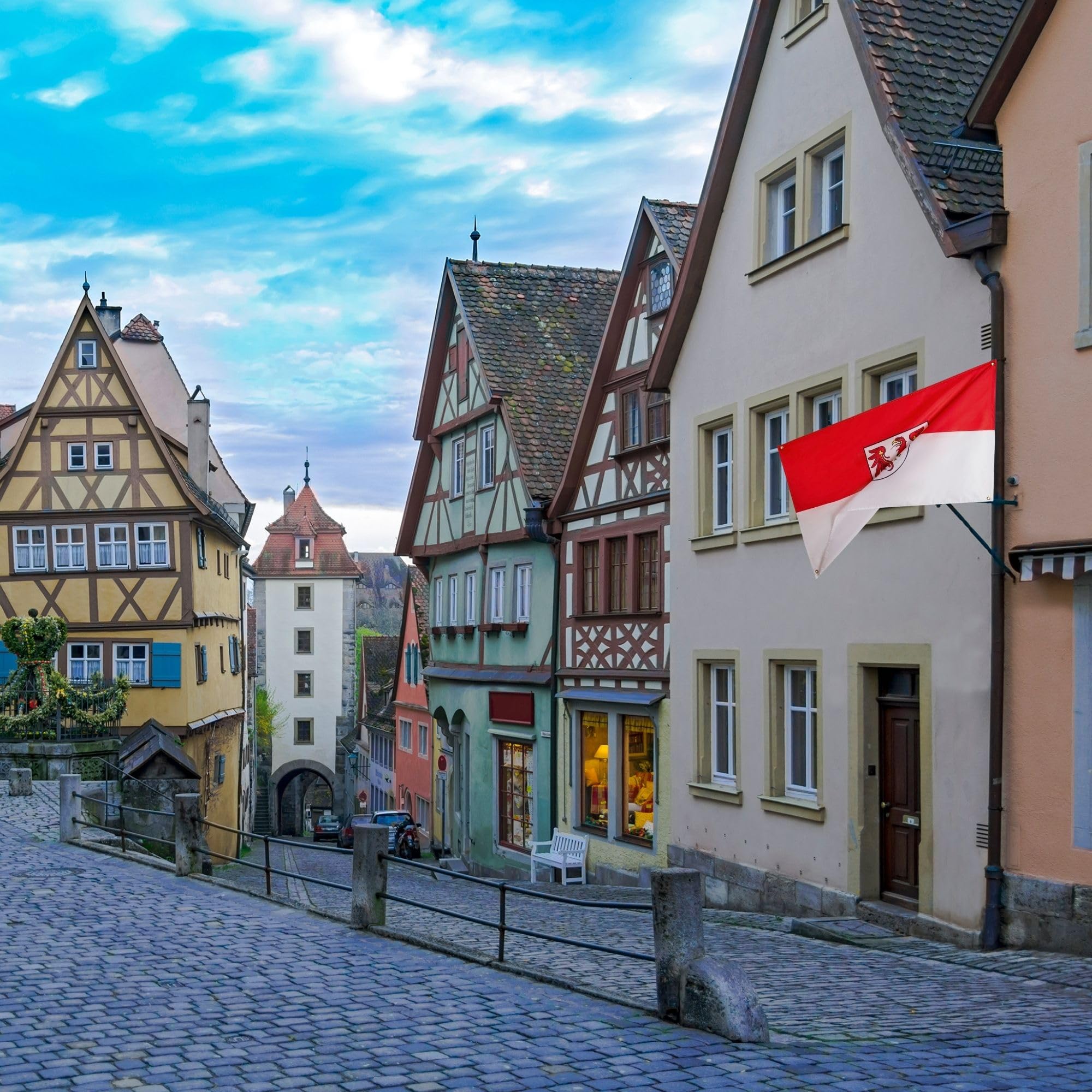 Runesol Brandenburg Flag, 91x152cm, 3ft x 5ft, Landesflagge Brandenburgs, 4 Grommets, Eyelet in Every Corner, Premium Flags - Image 3