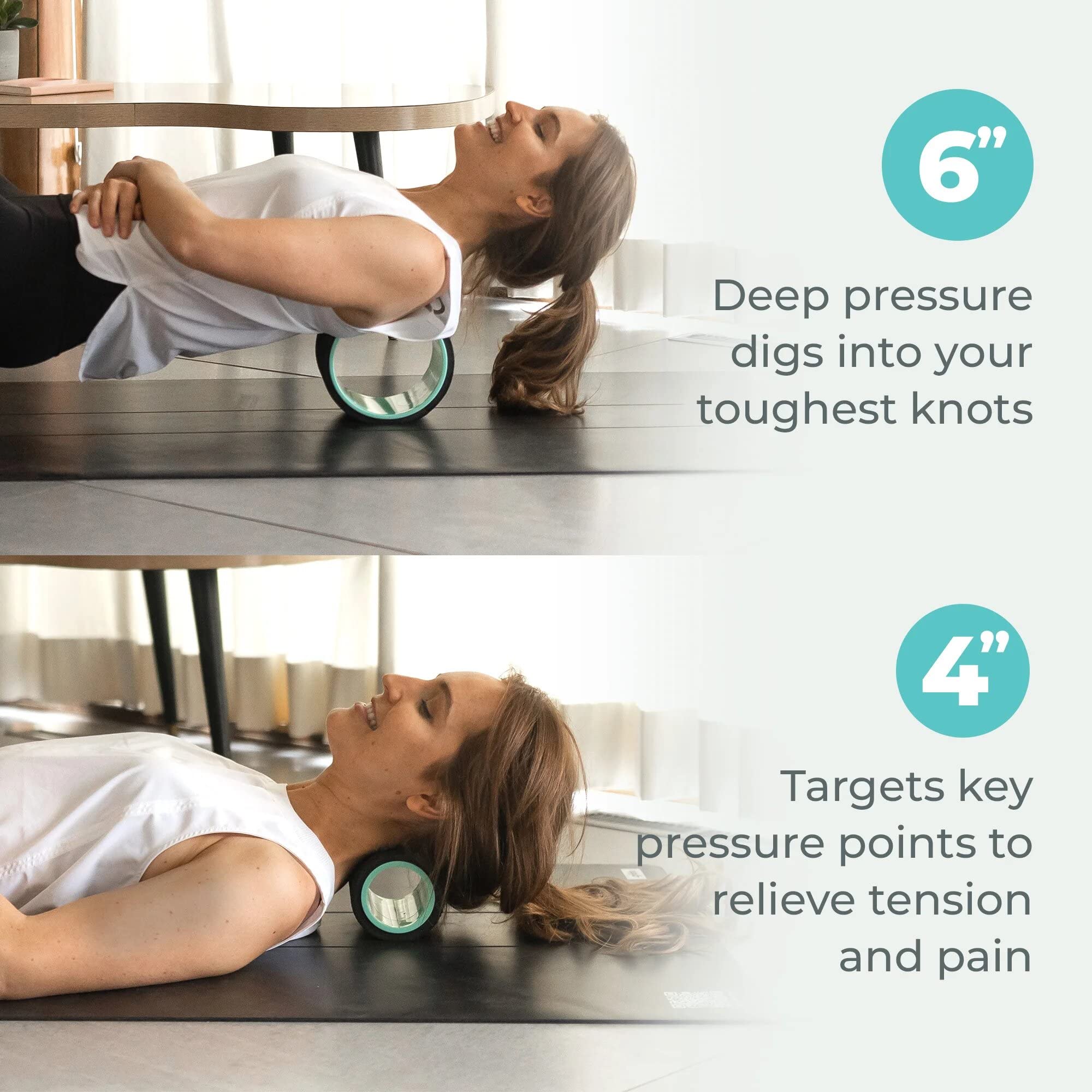 Chirp Wheel+ Deep Tissue 2Pack Wheel Foam Roller Targeted Muscle Roller For