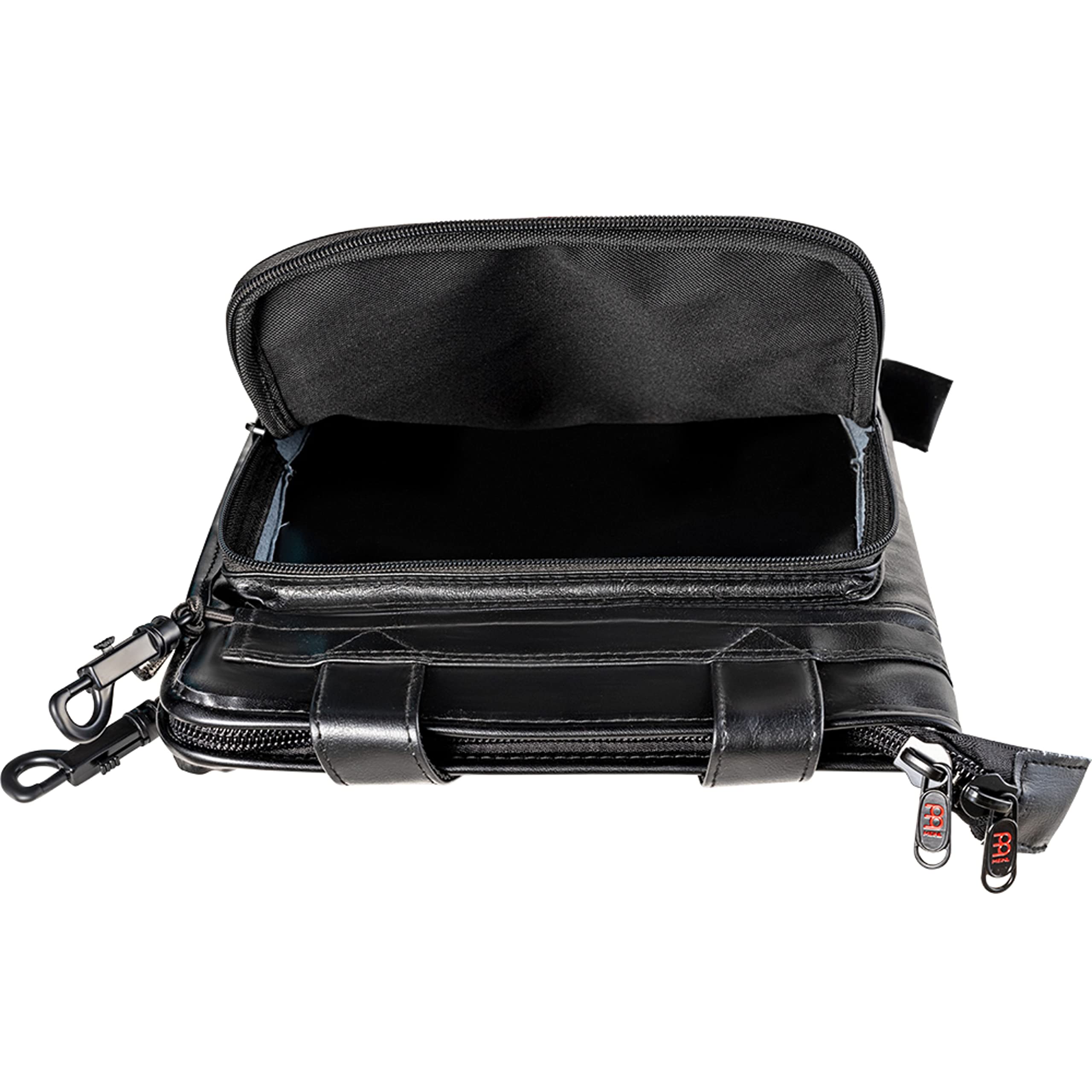 Meinl Cymbals Deluxe Stick Bag – Drumstick Tasche mit Rucksackgurt für Sticks, Rods, Jazz Brushes und Mallets plus externe Fächer – Schlagzeug Zubehör, Schwarz (MDLXSB)